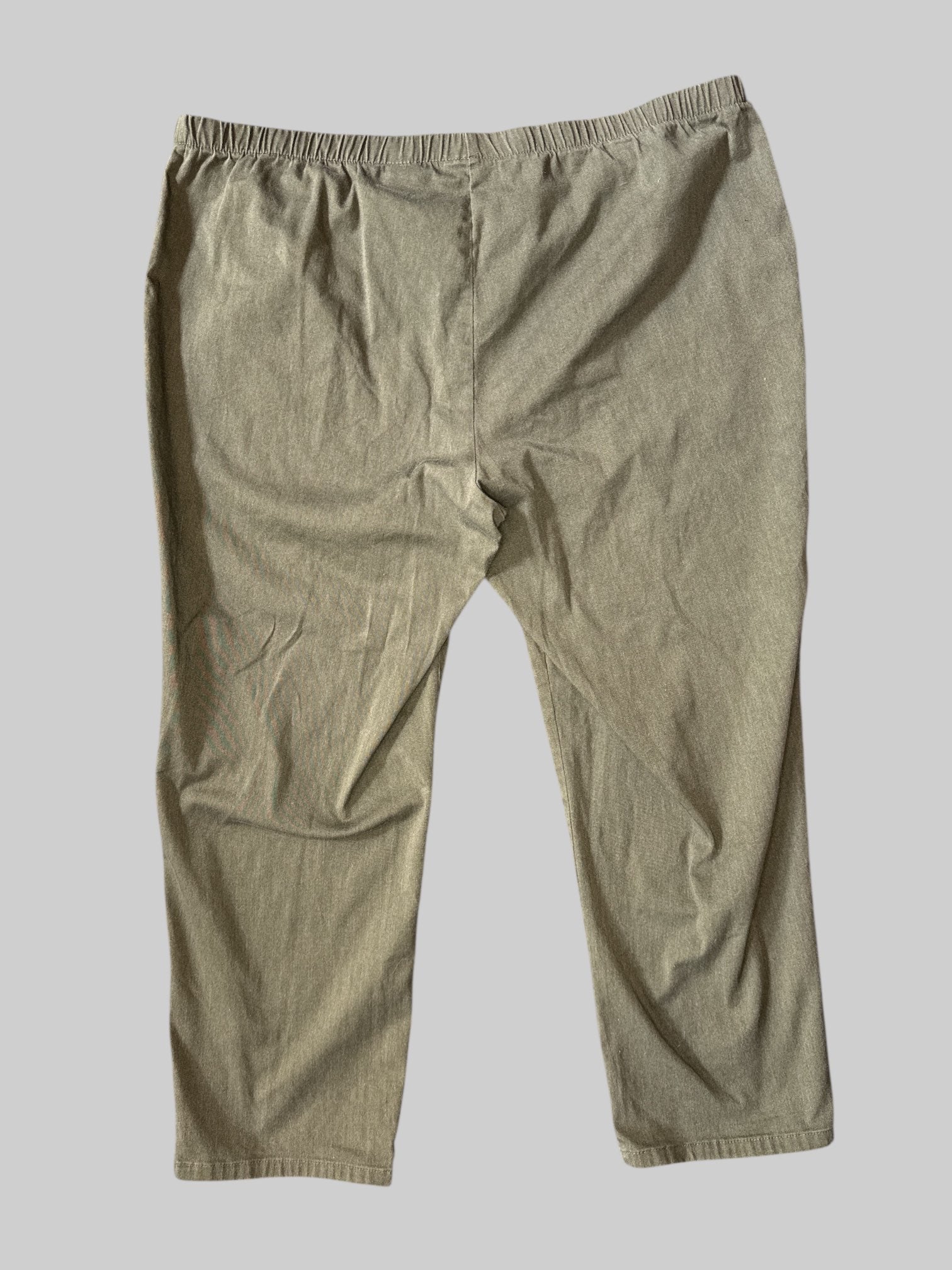 2X Vintage green stretchy pants with pockets