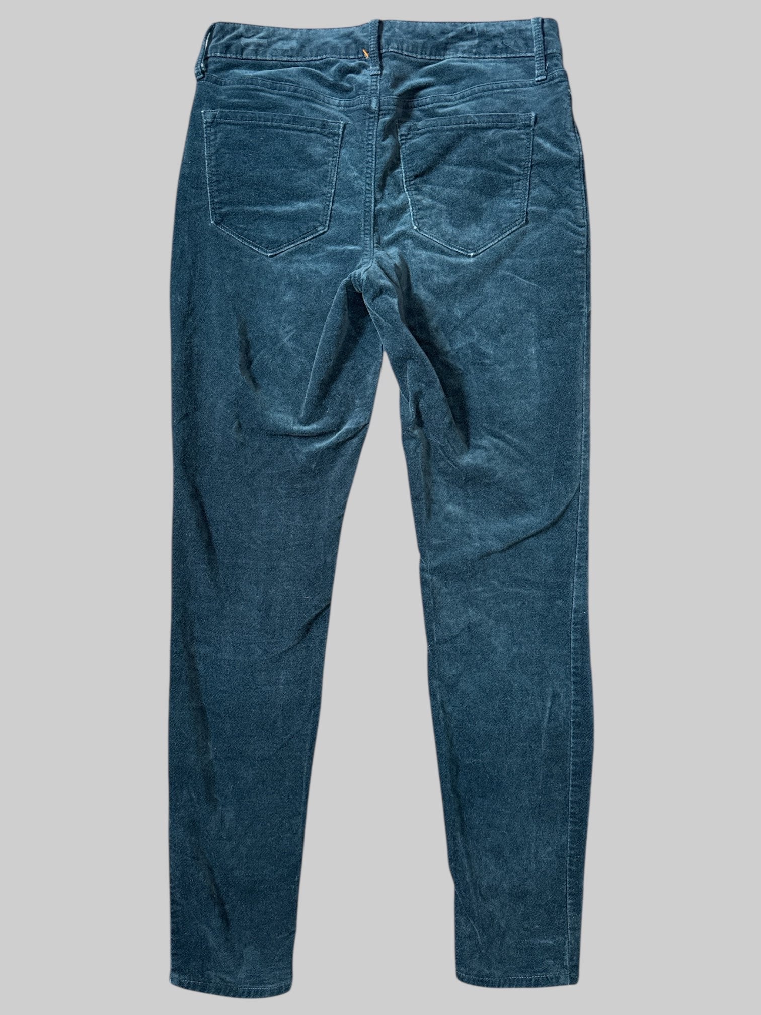 M Dark teal velvet jeans with pockets