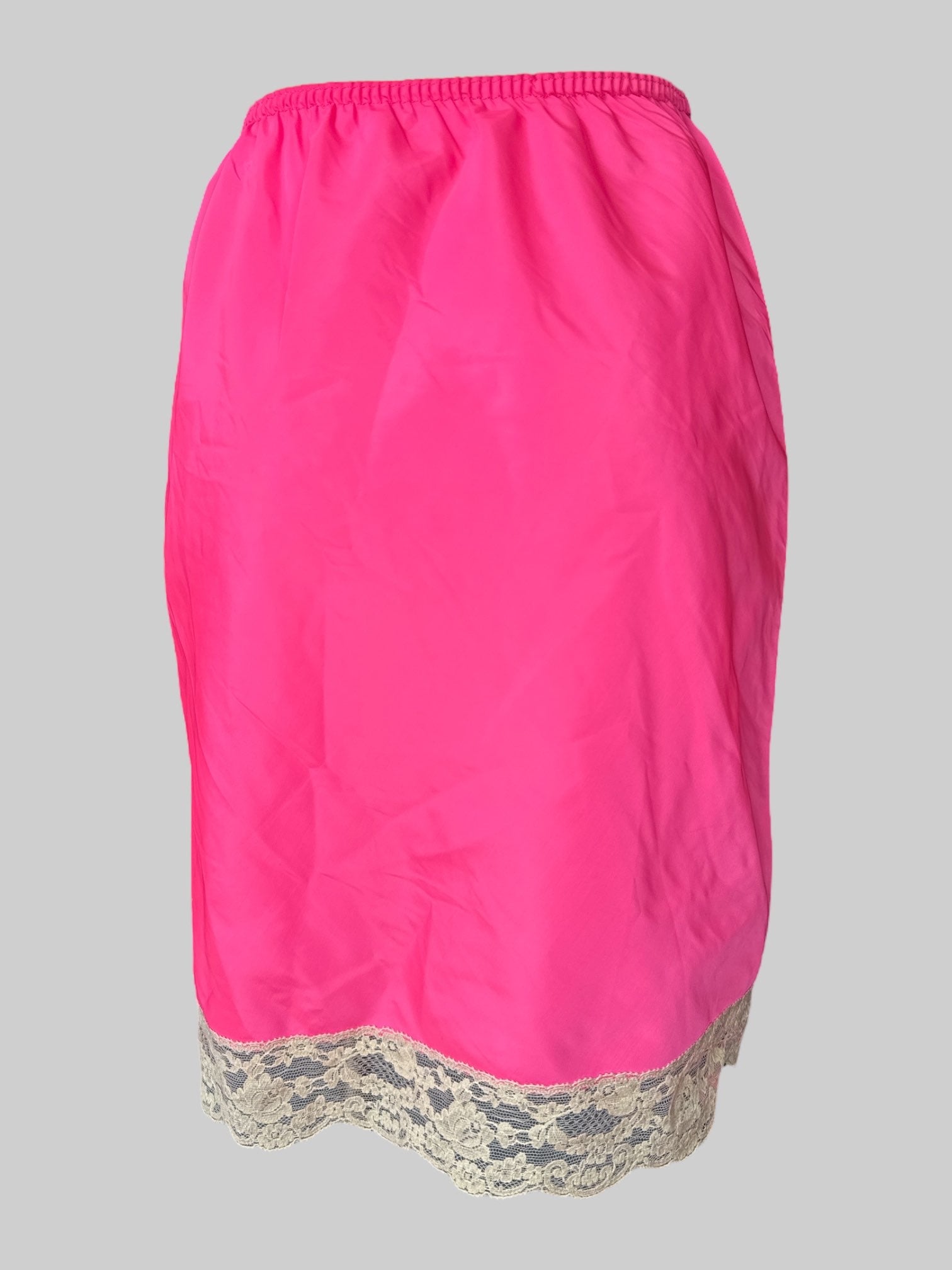 S Pinky skirt with off-white lace bottom