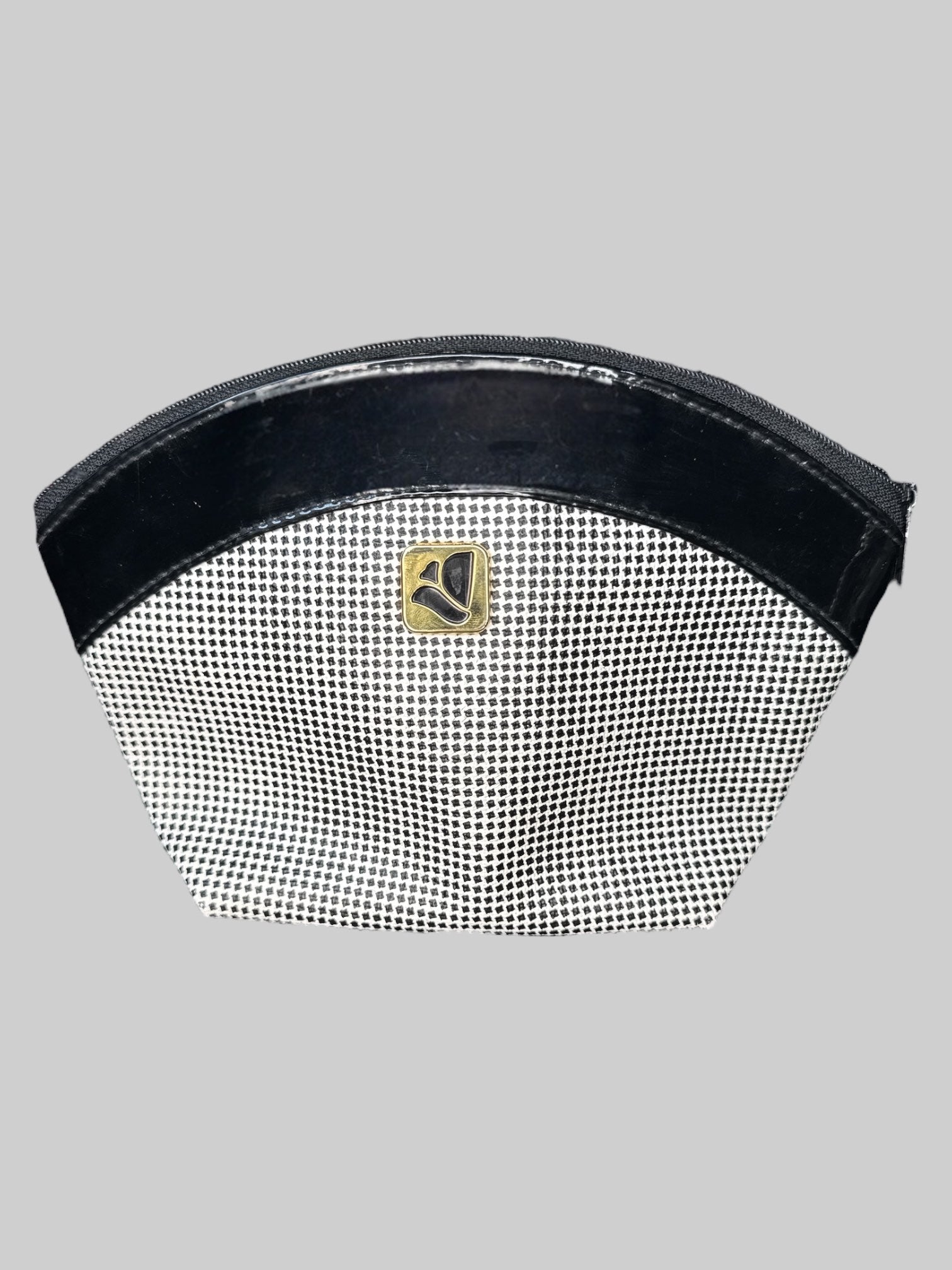Vintage black and white checkered small bag