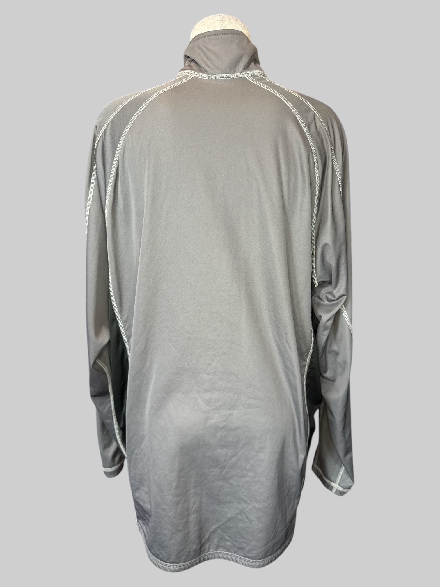 1X Grey half zip jacket with fleece lining