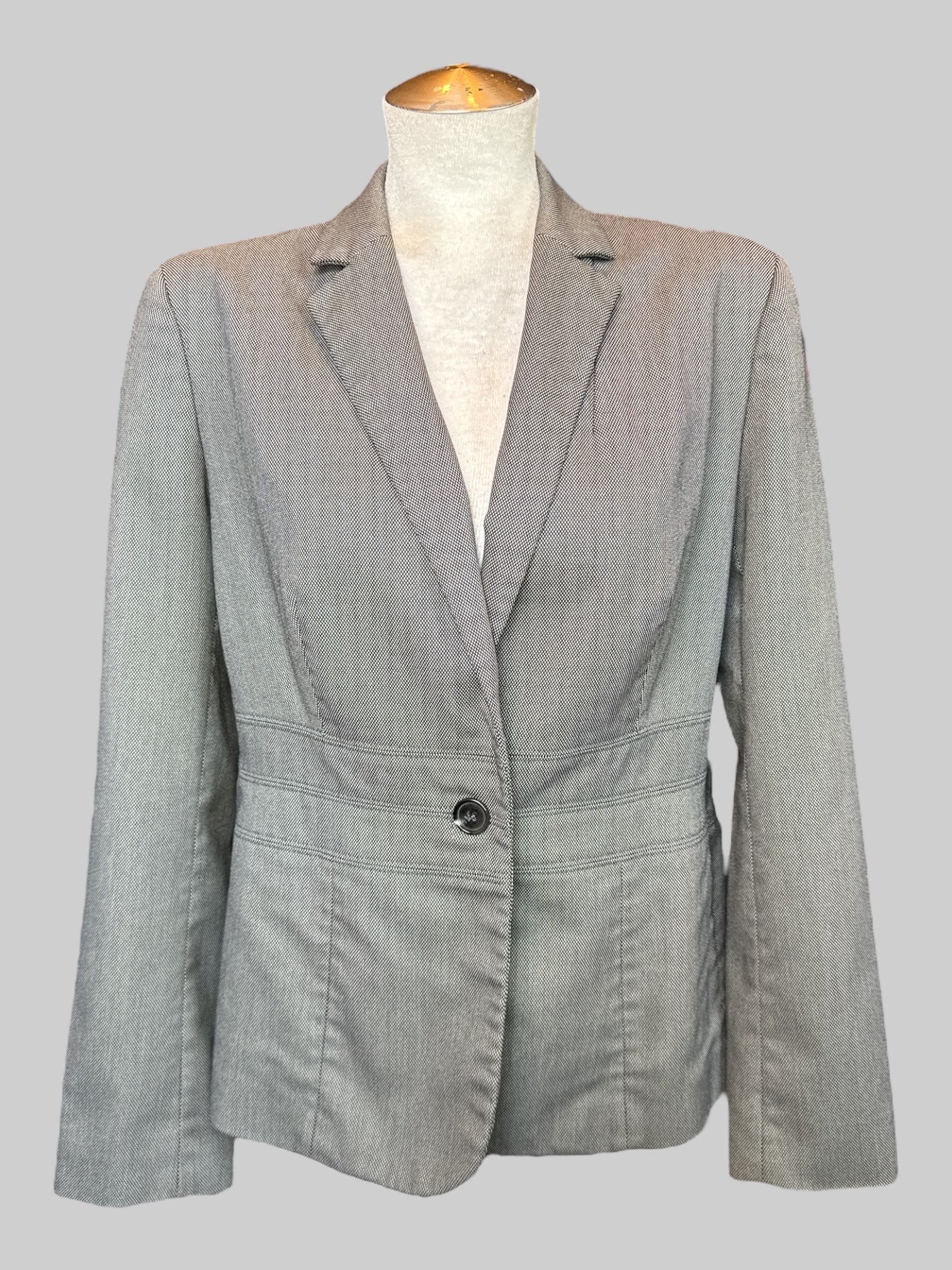 S Black and white blazer