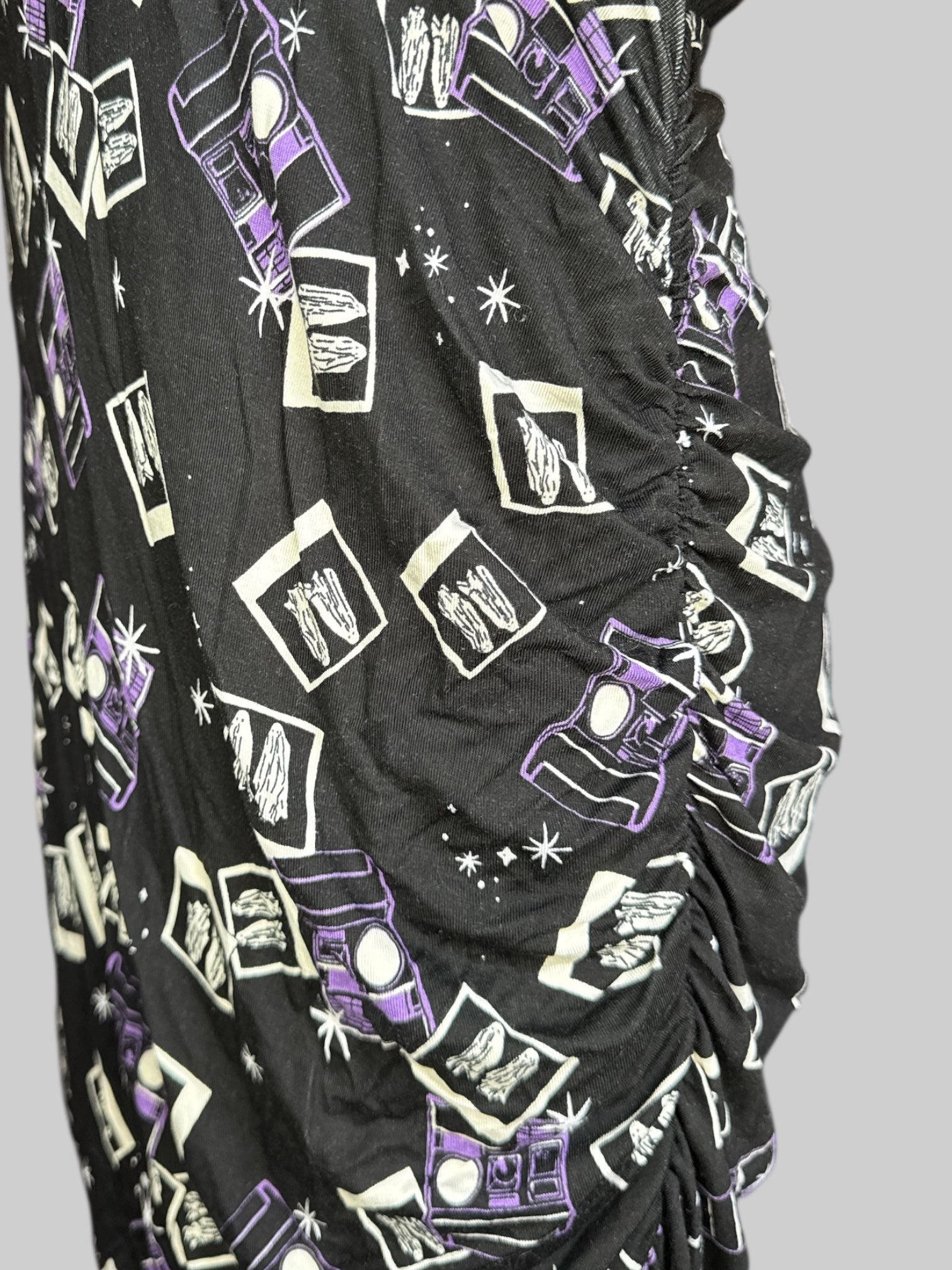 4X Black Beetlejuice dress with ruching on the sides