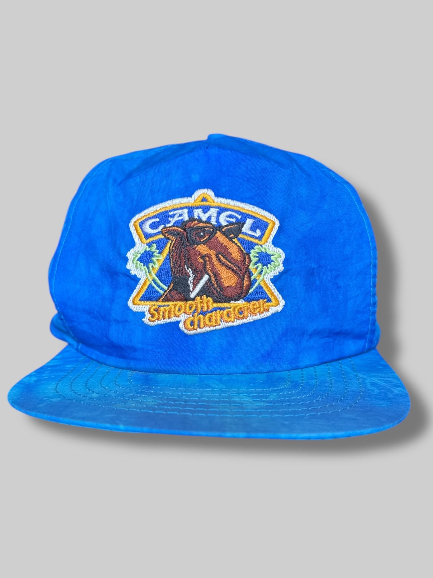 Vintage blue tie dye Camel cigarette hat