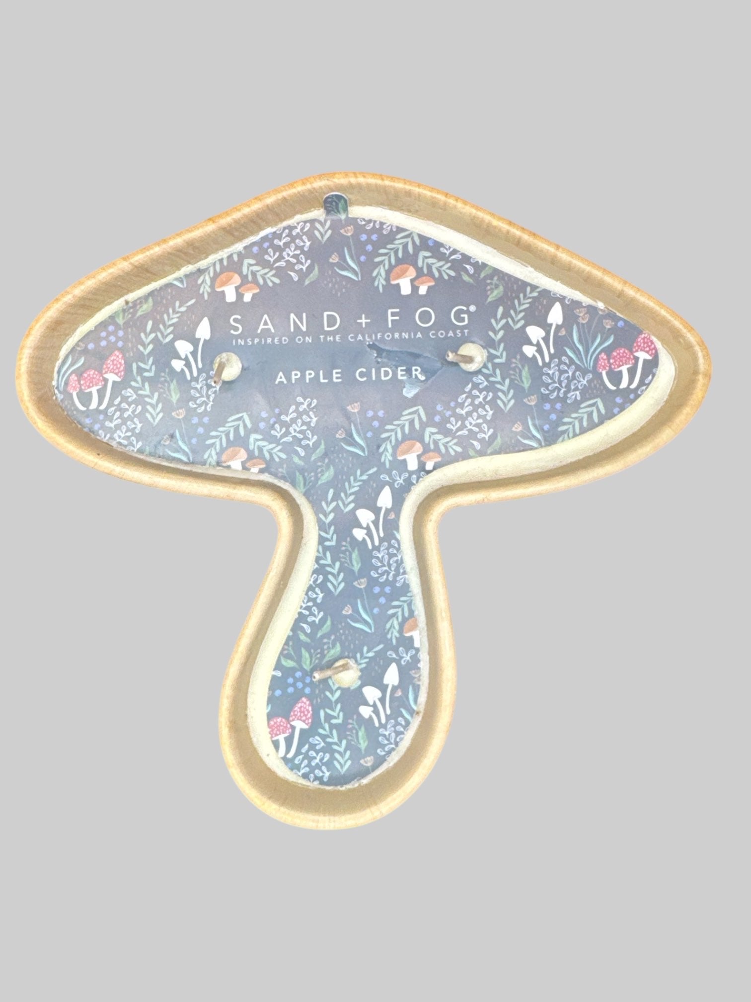 Mushroom shaped apple cider candle
