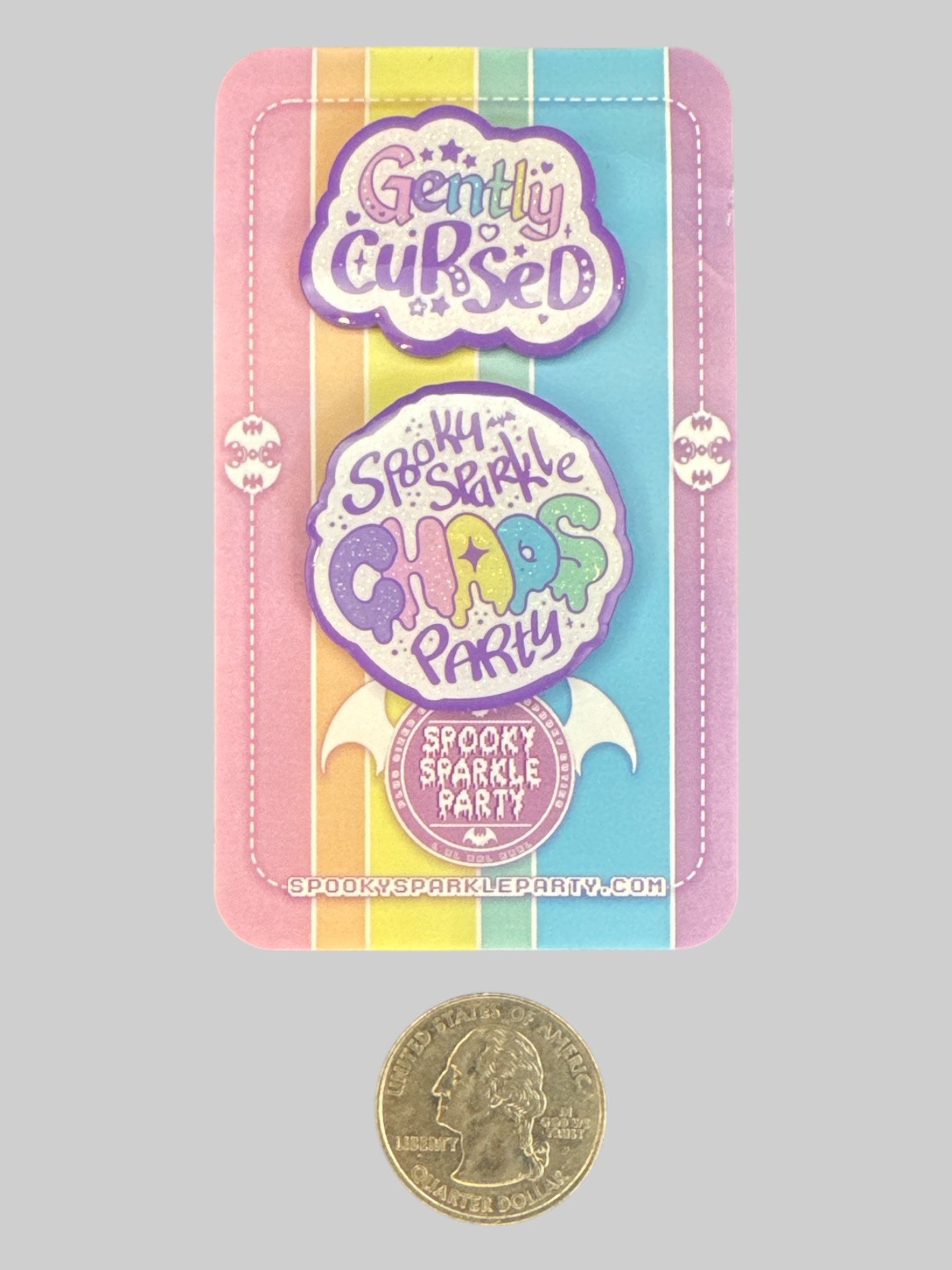 NWT spooky sparkle party pins
