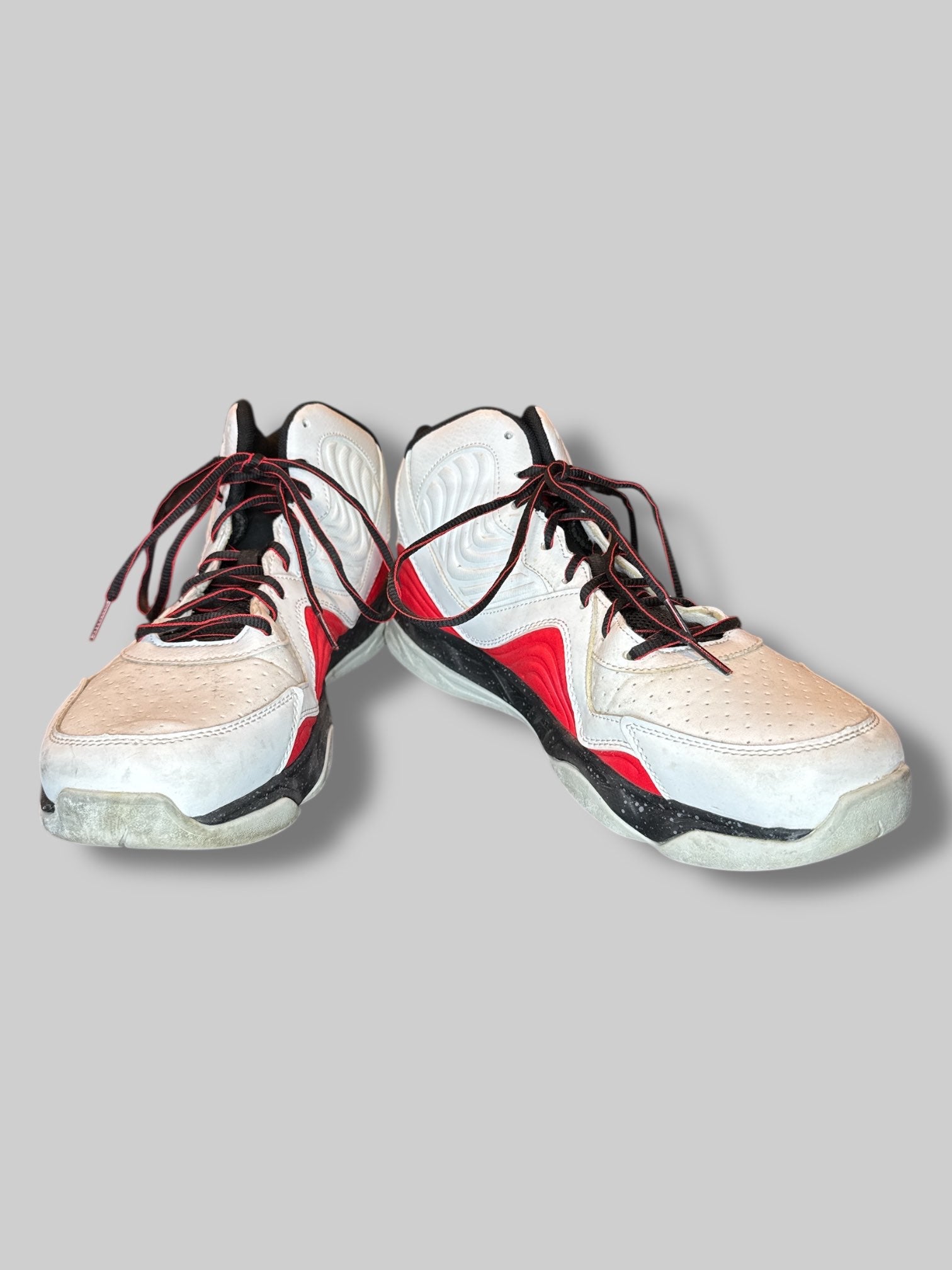 Size 13 AND 1 men’s white, red, and black high top sneakers