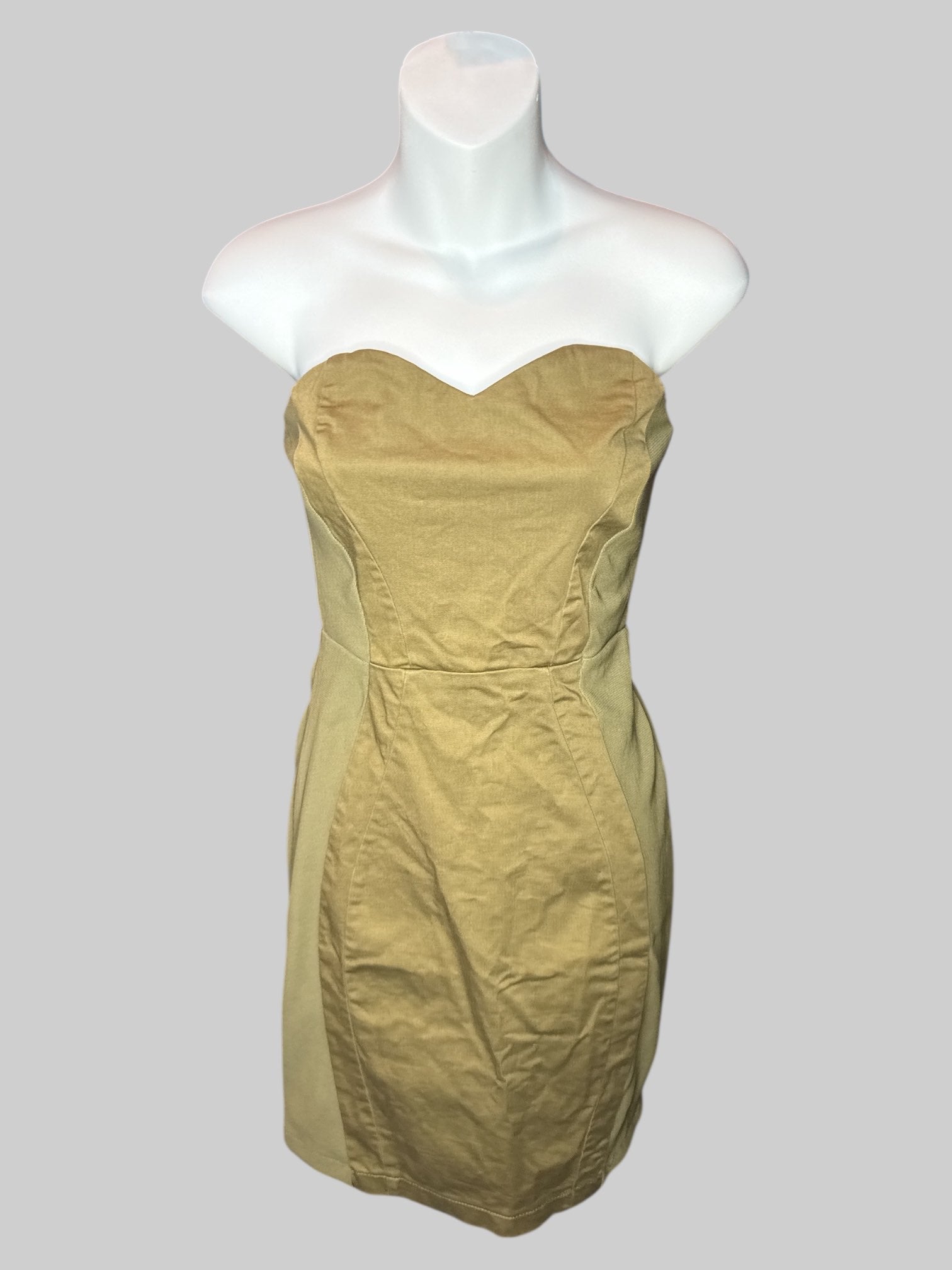 XS Brown with zipper on back, and body con design