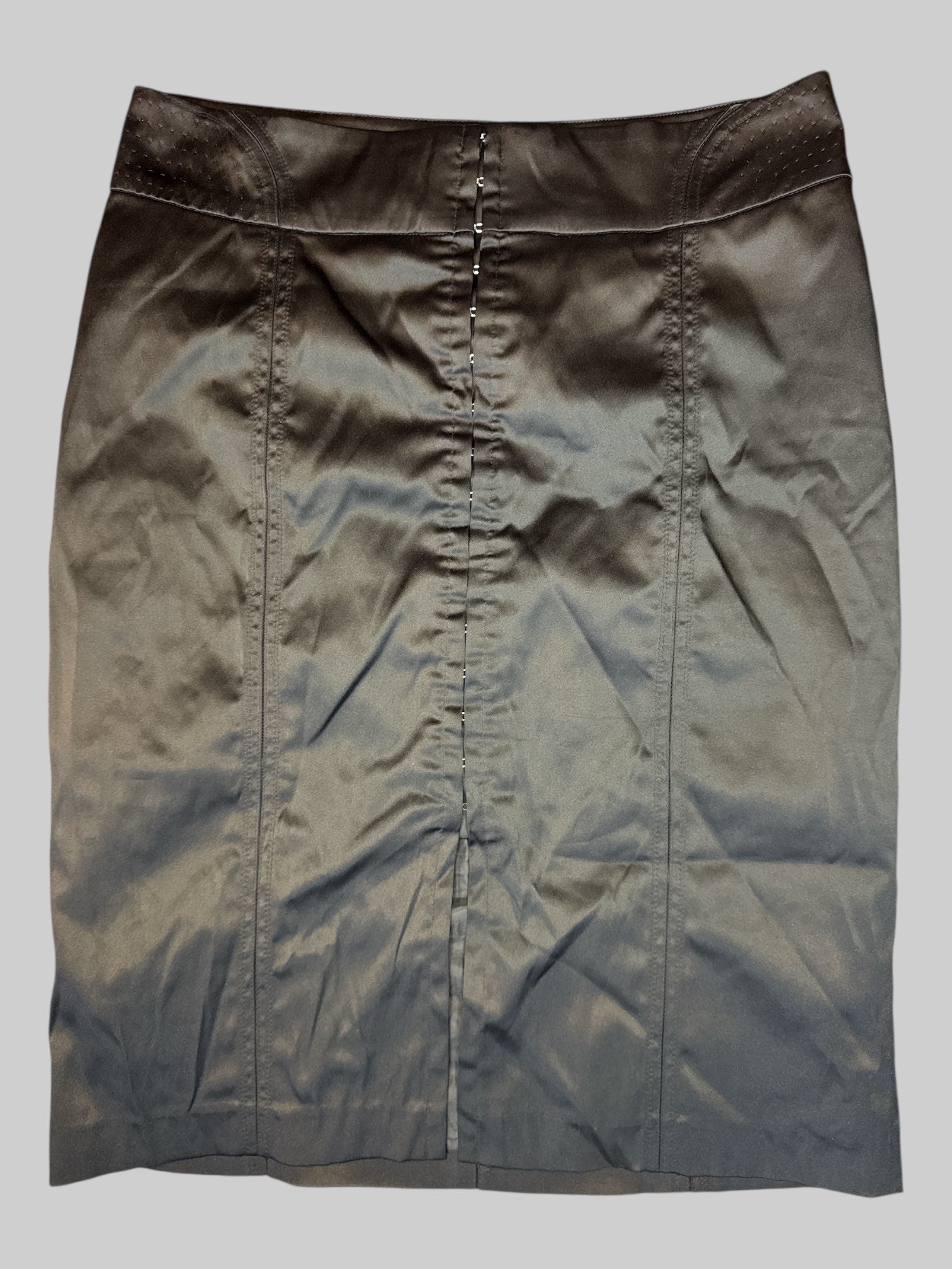 M Black smooth skirt with clap closures on back