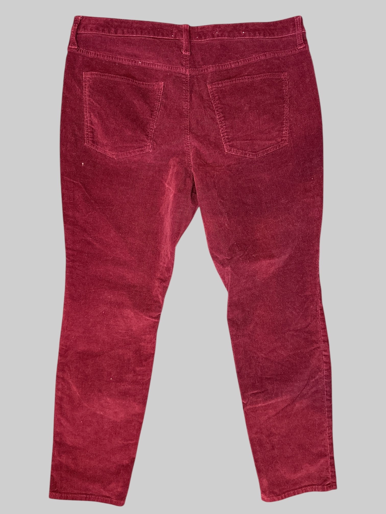 XL Maroon velour pants with belt loops, and pockets