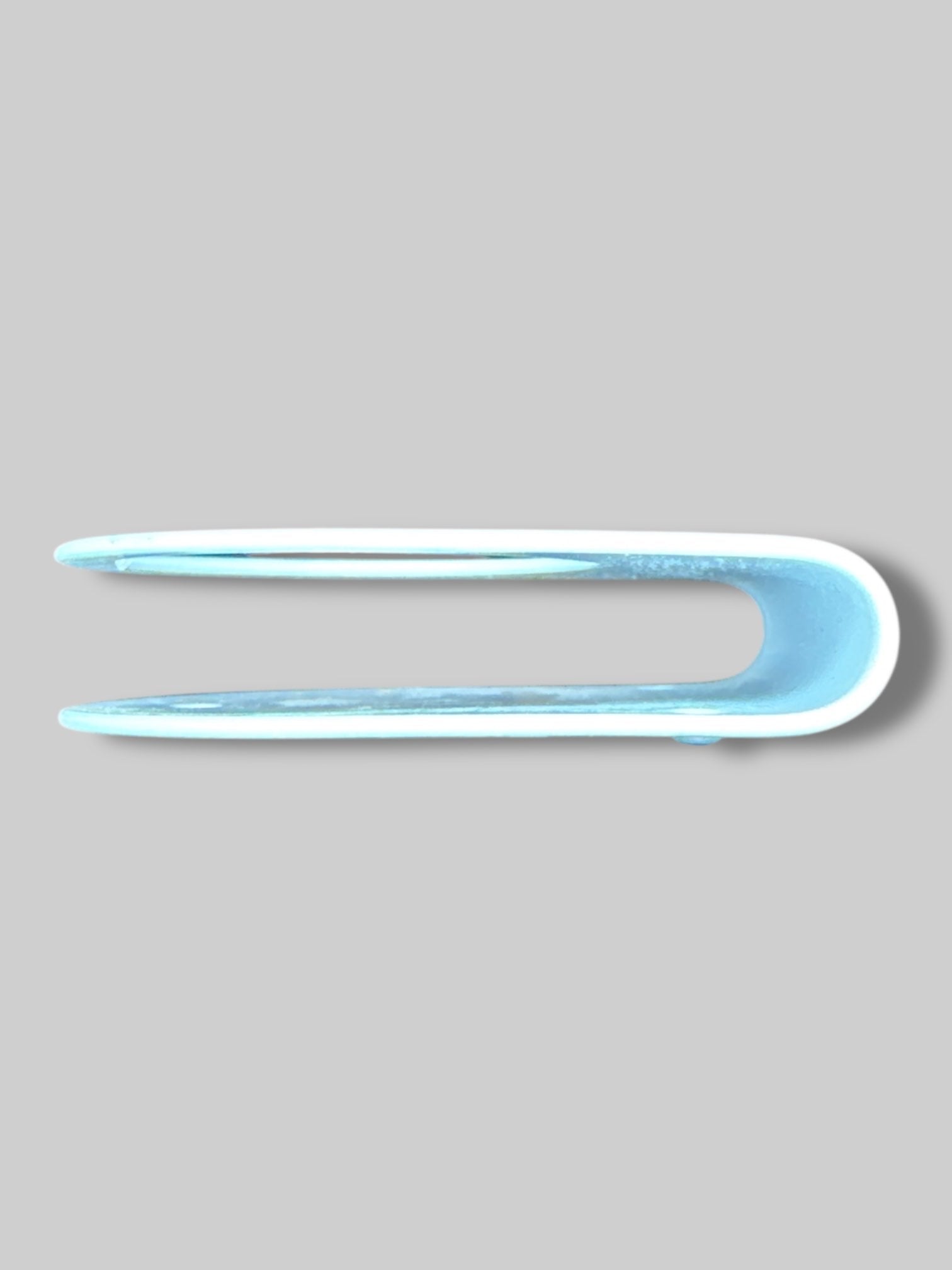 Small white metal candle holder