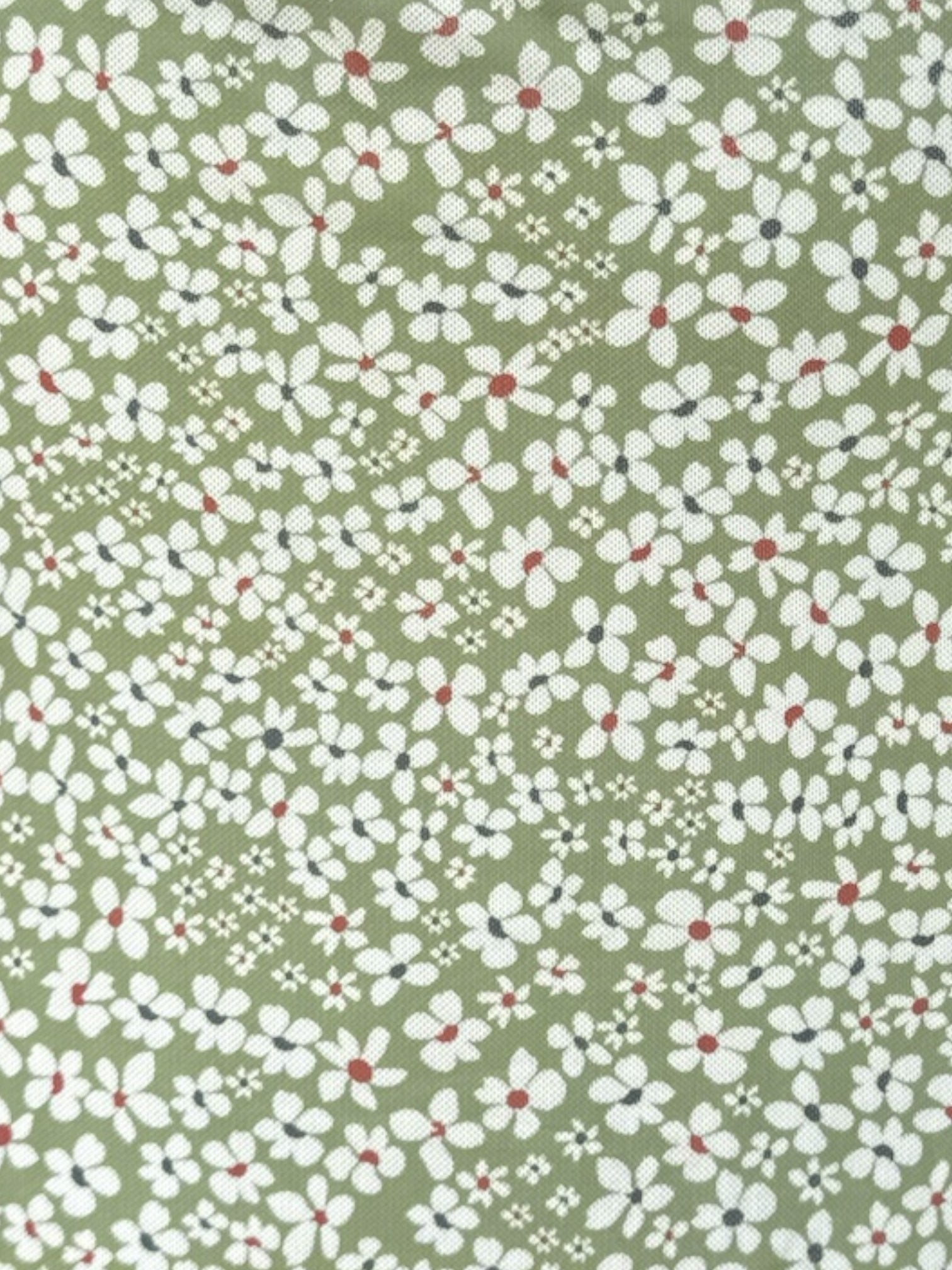 M Short green skirt with white florals and lettuce trim