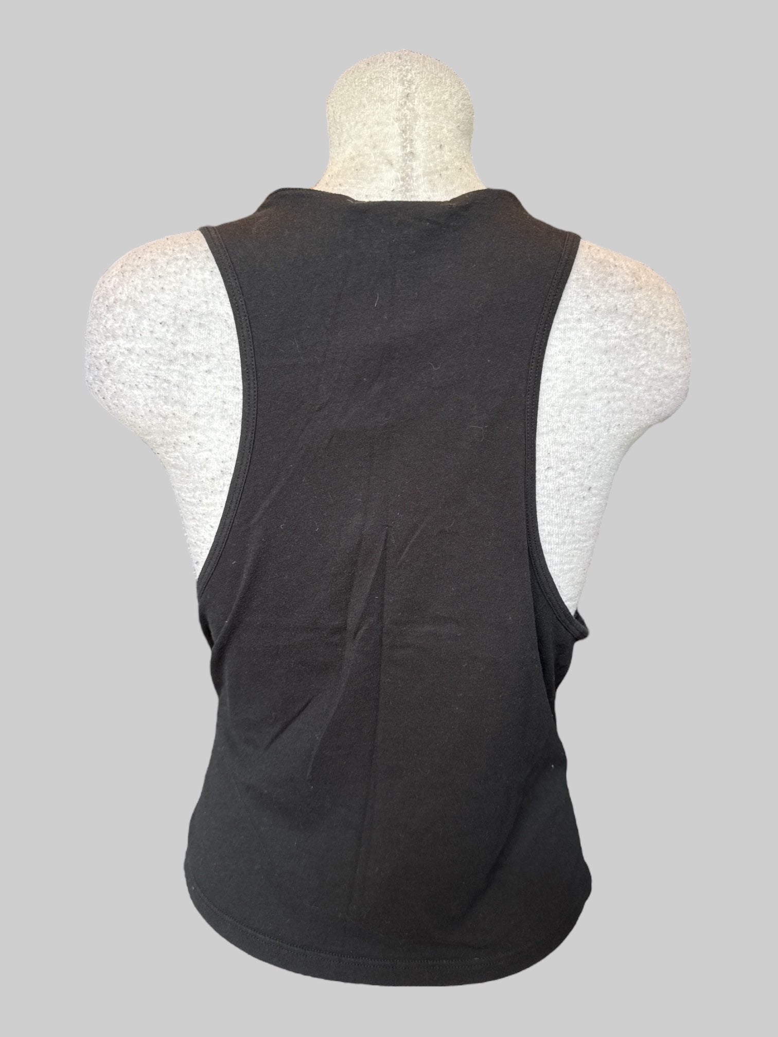 L Black muscle tee with celestial graphics