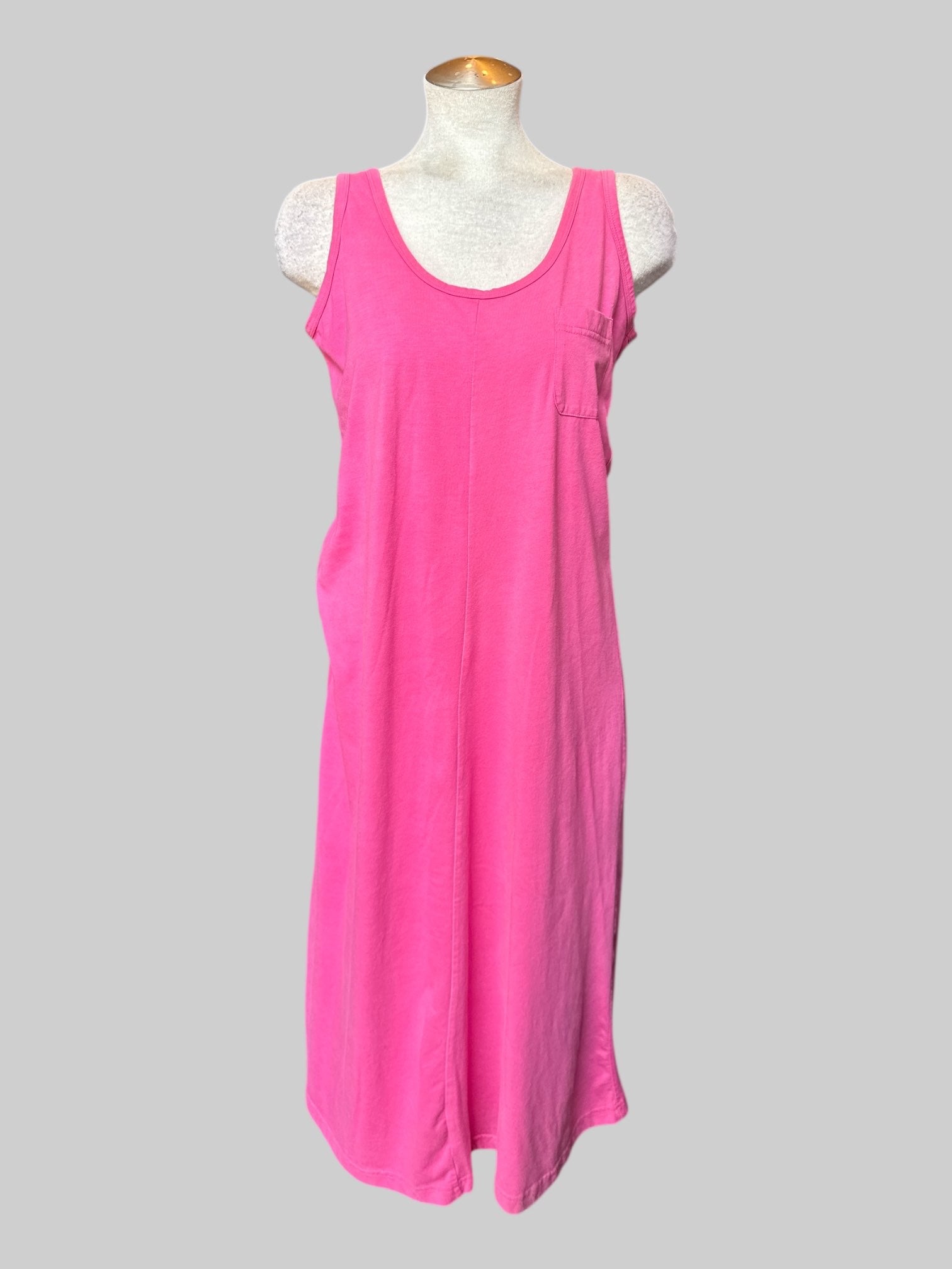 L Vintage pink sleeveless maxi dress