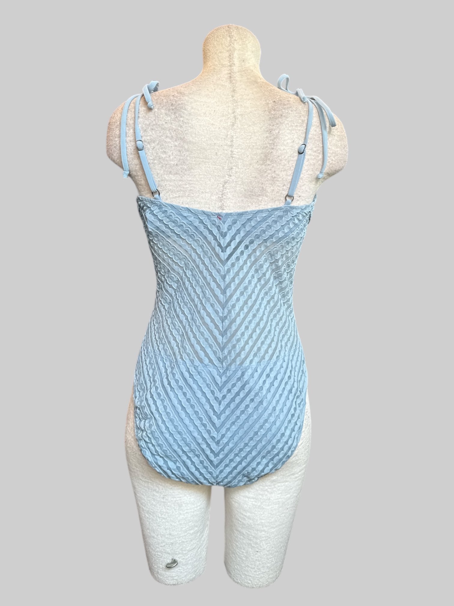XL NWT Robin Piccone blue textured swimsuit