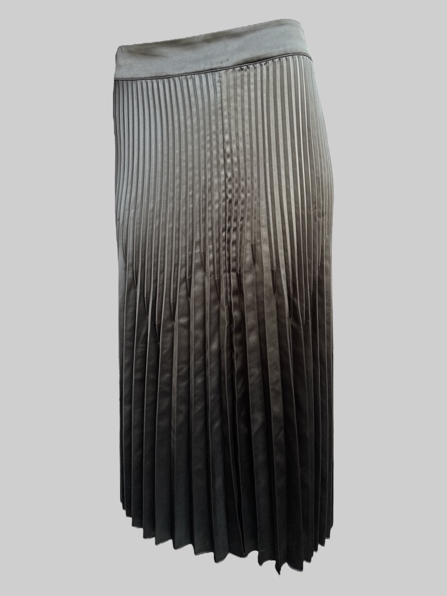XL Black flowy pleated midi skirt