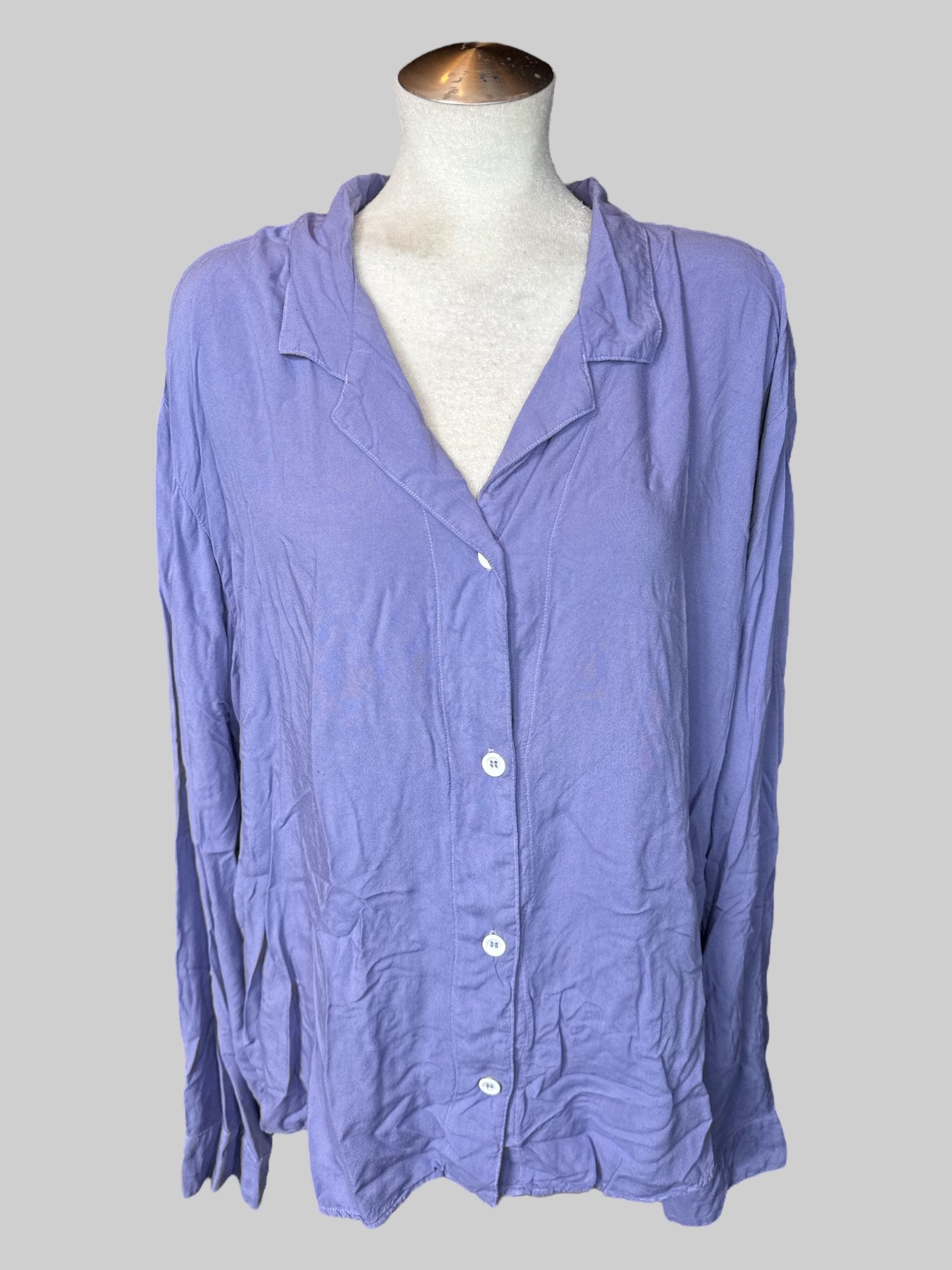 3X Light purple, long sleeve button down