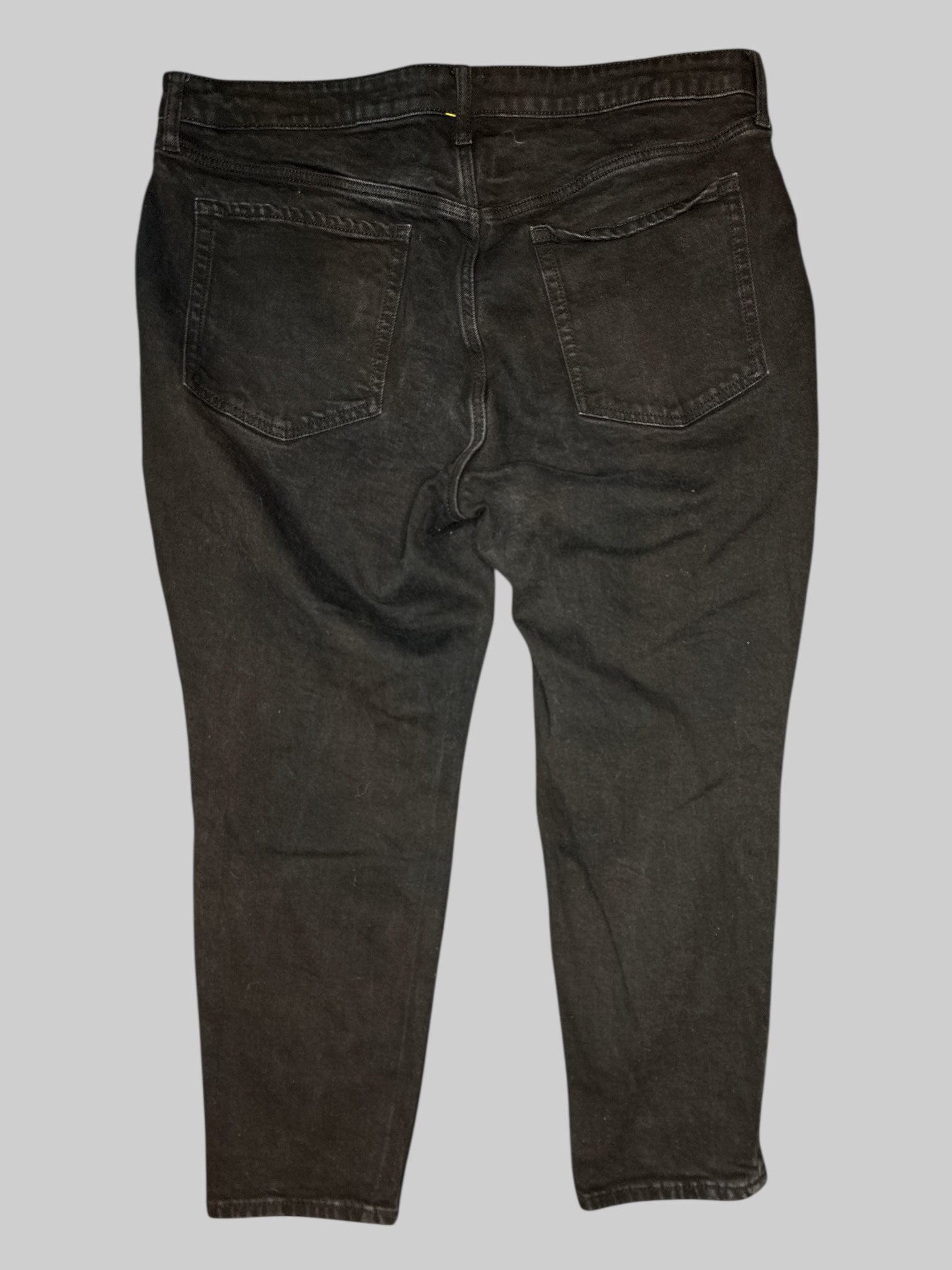 0X Black petite high rise straight leg jeans