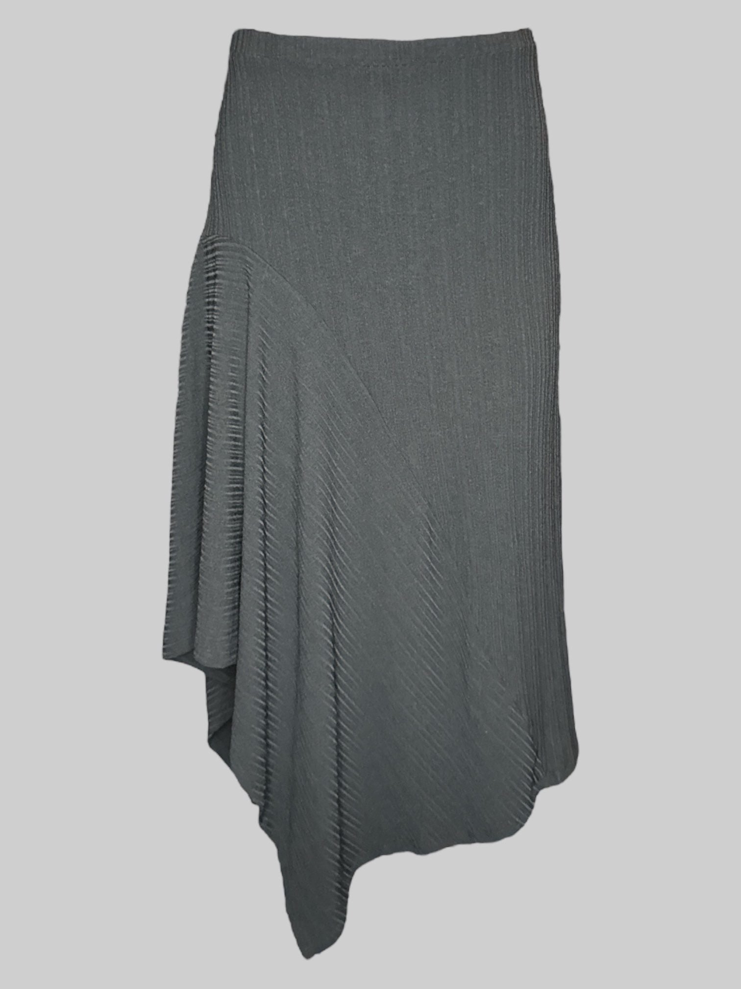 1X Black ribbed skirt
