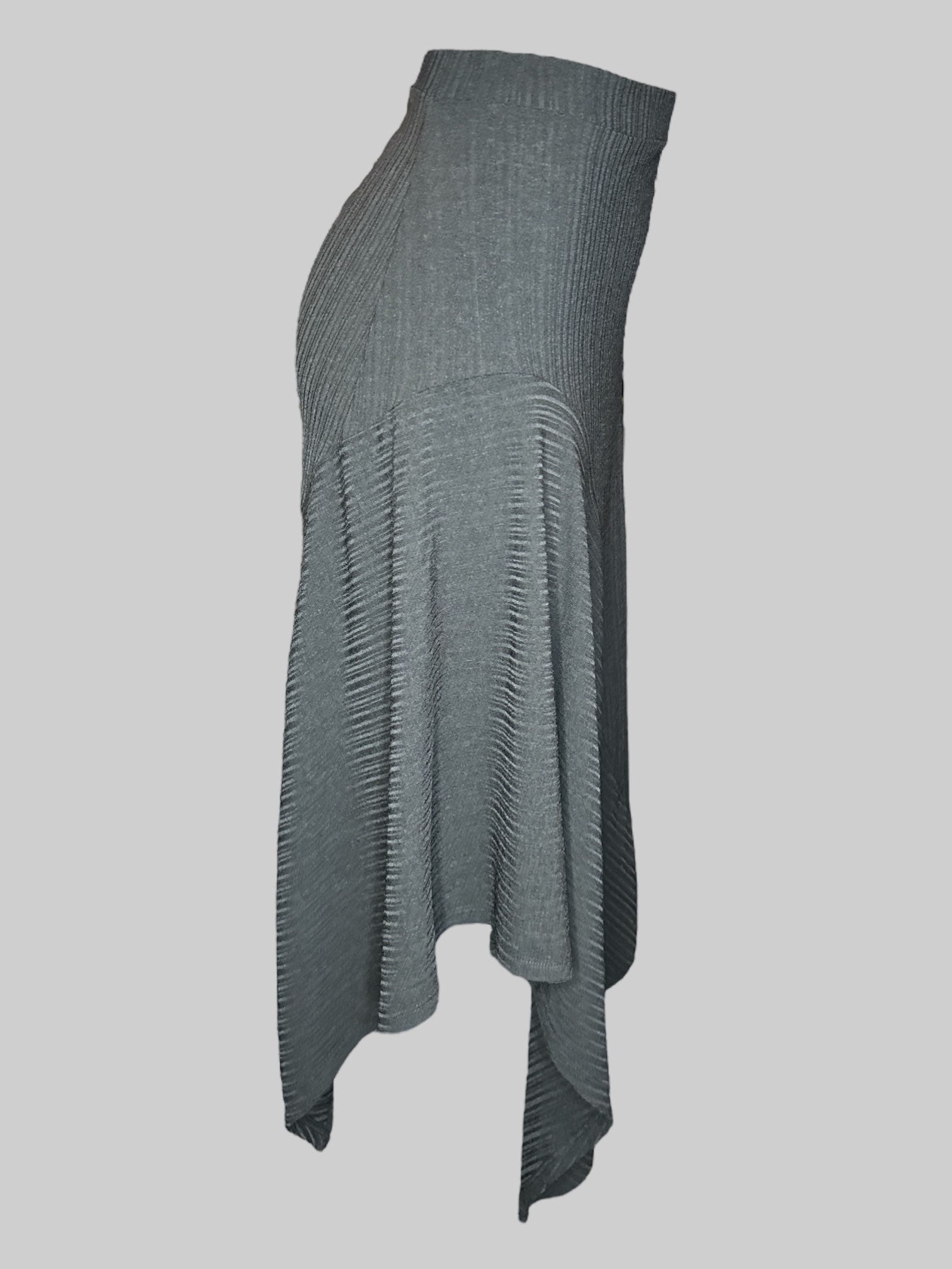 1X Black ribbed skirt