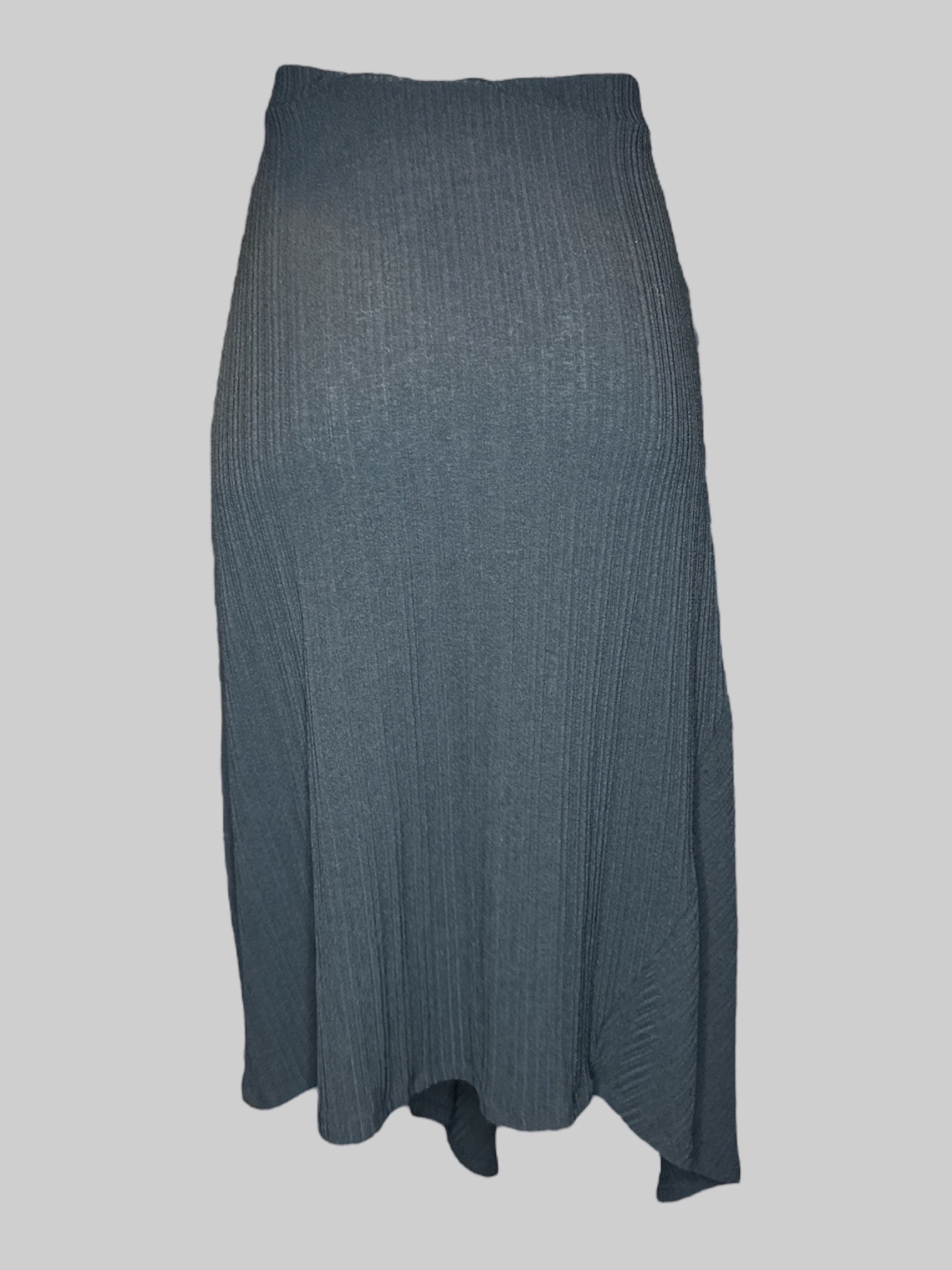 1X Black ribbed skirt