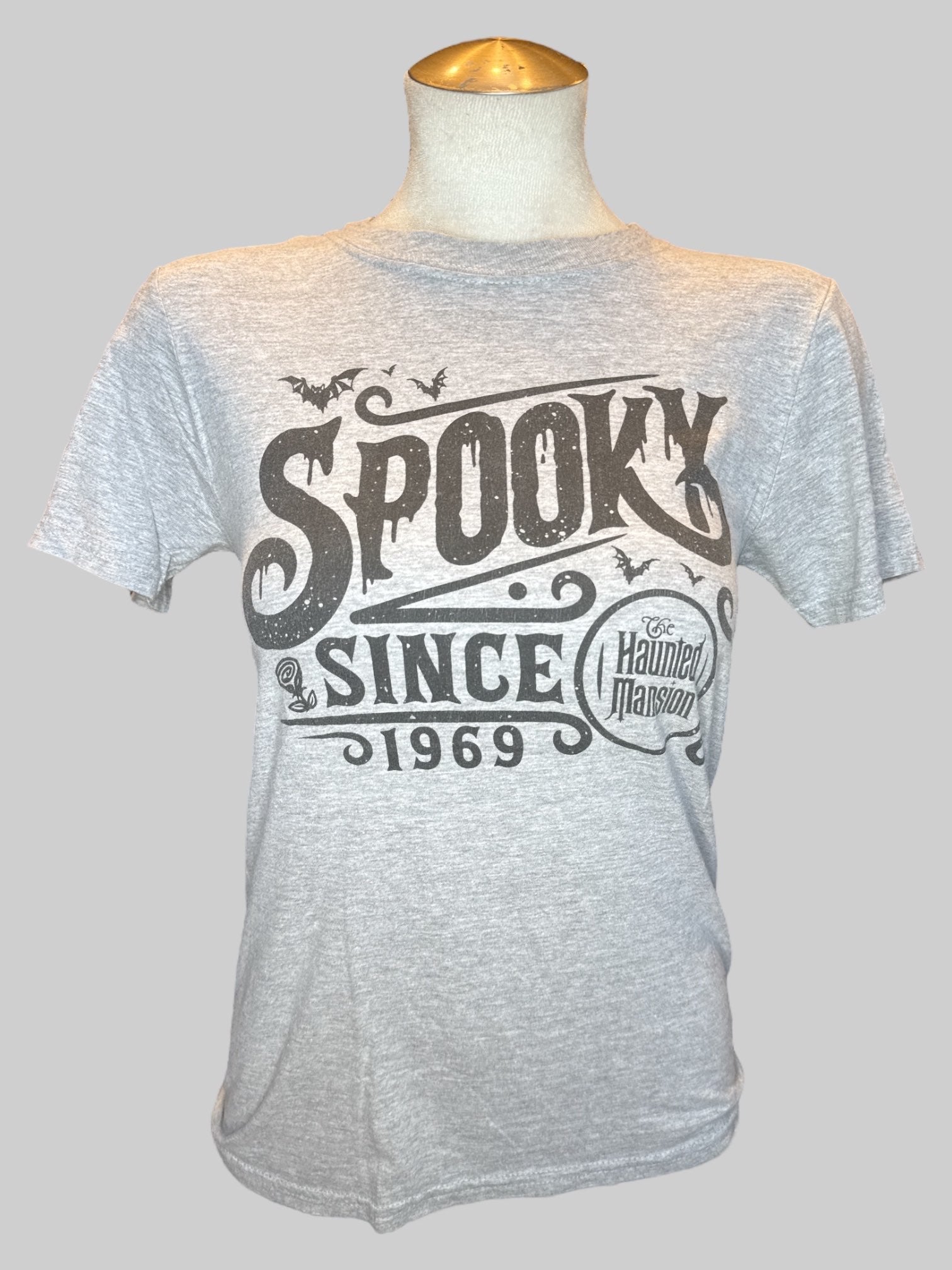 S Heathered gray Haunted Mansion T shirt
