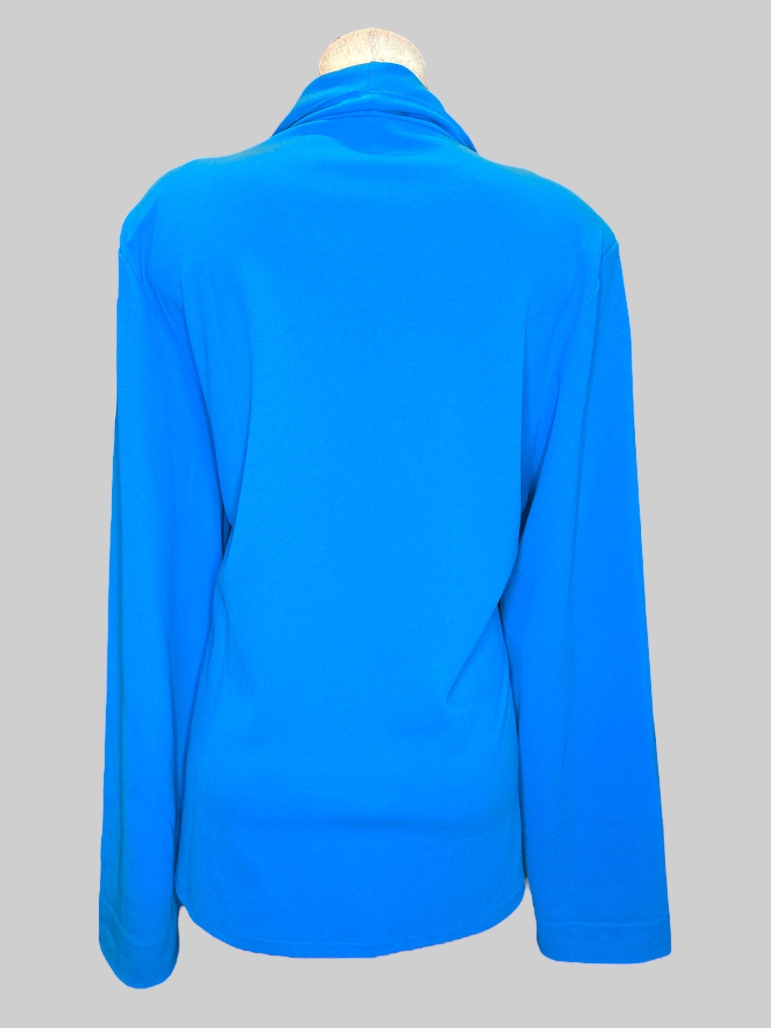 4X Light blue blazer with fake pockets and shoulder pads