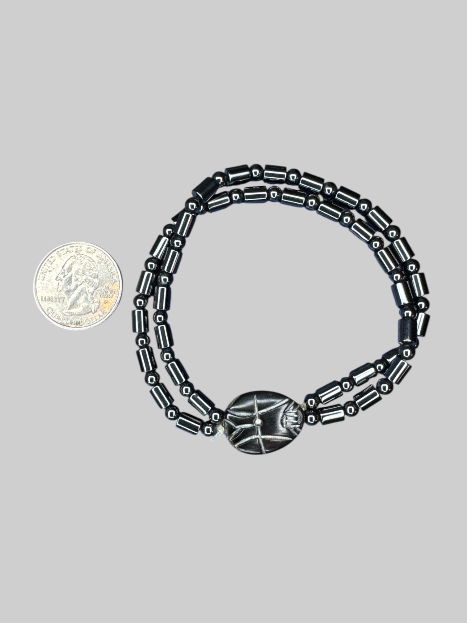 Stretchy hematite bracelet