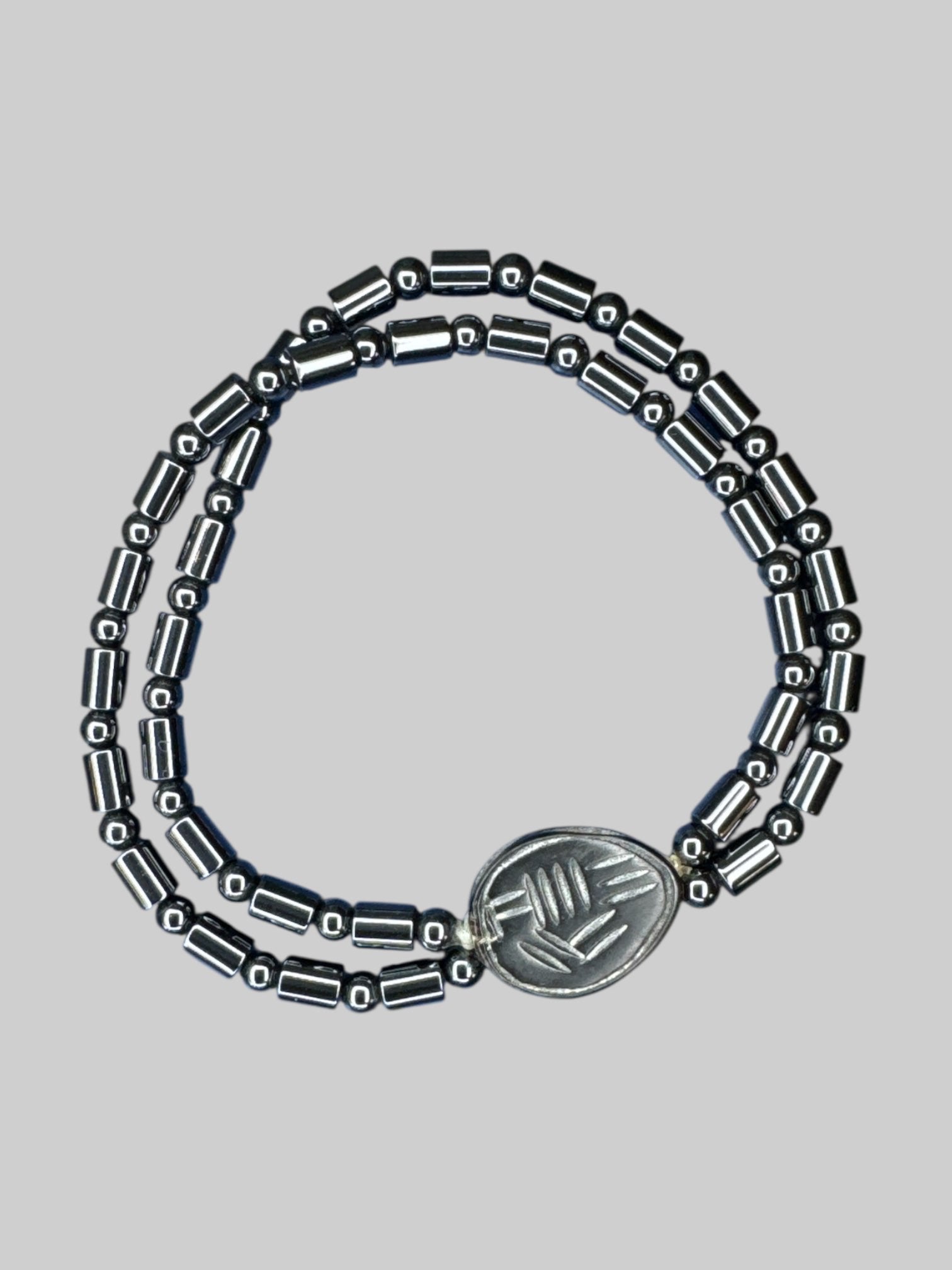 Stretchy hematite bracelet