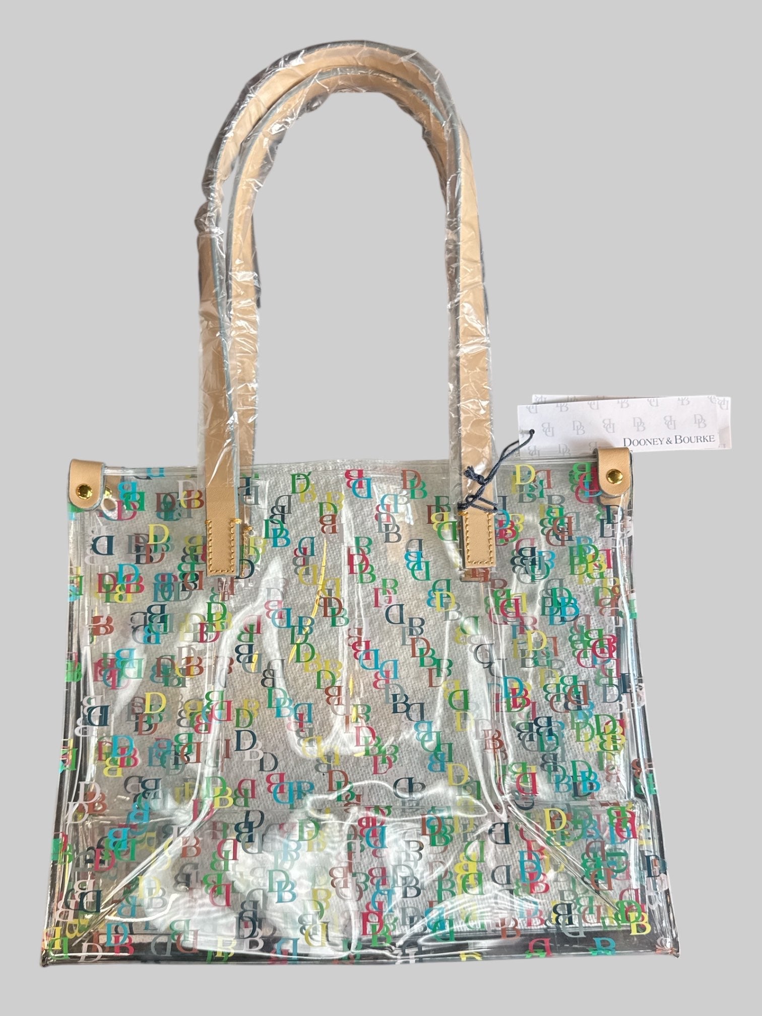 NWT Clear Dooney & Bourke medium shopper bag