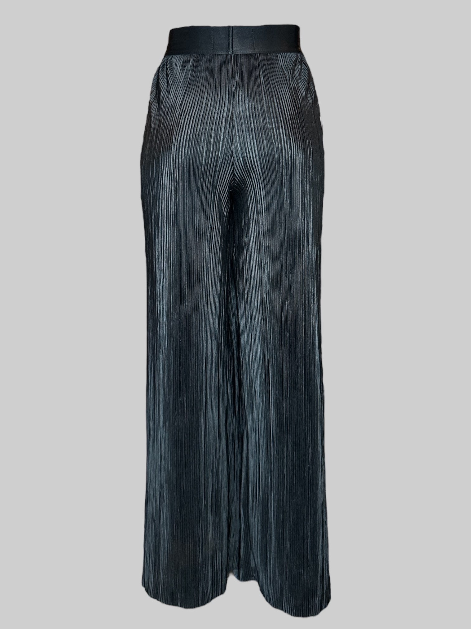 XL Textured flowy black pants with elastic waistband