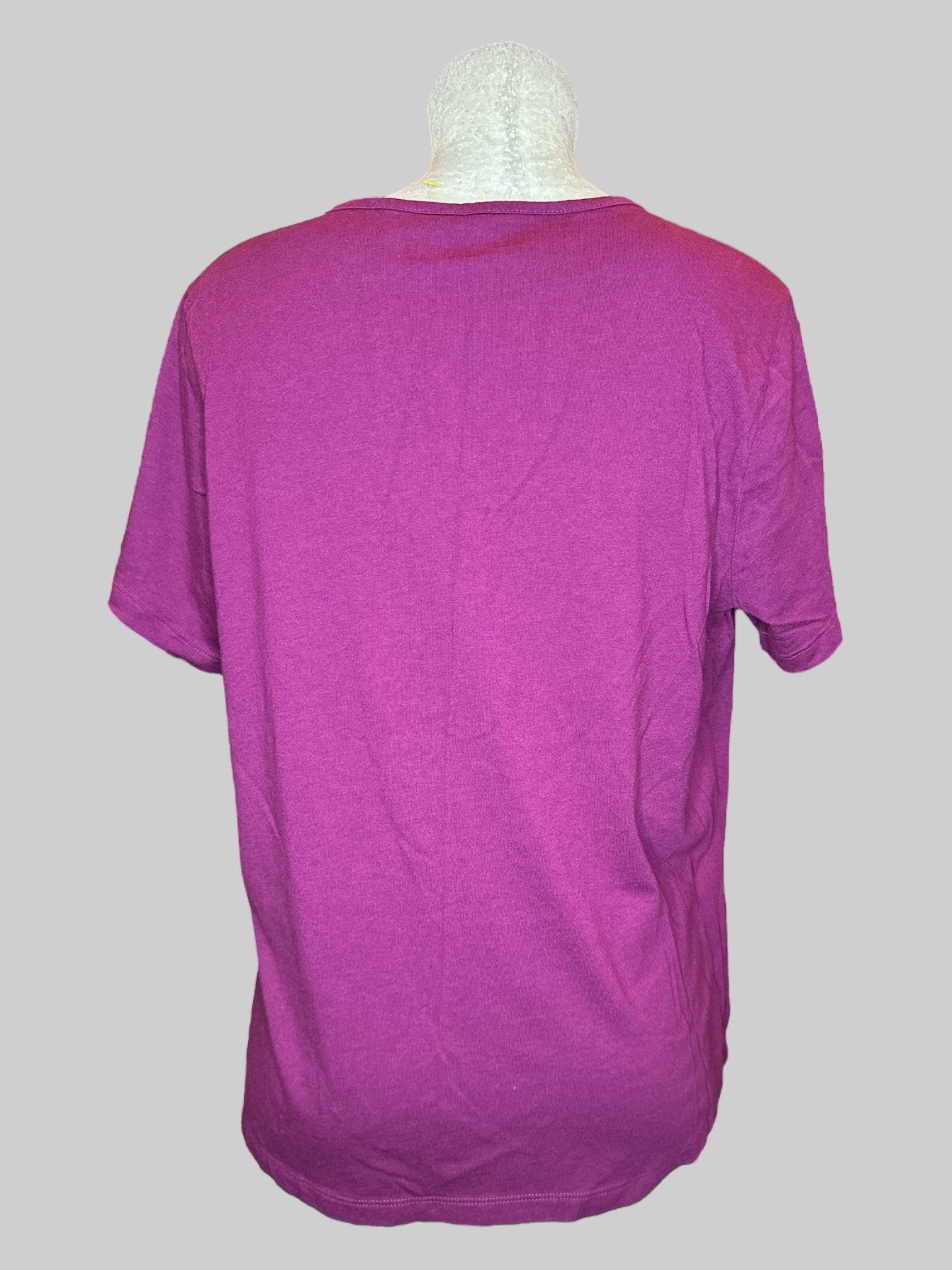 1X Pinkish purple short sleeve top with O-ring