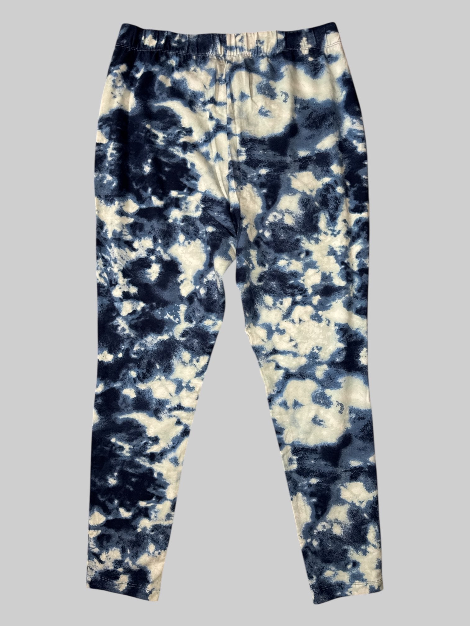 XL Blue and white tie-dye leggings