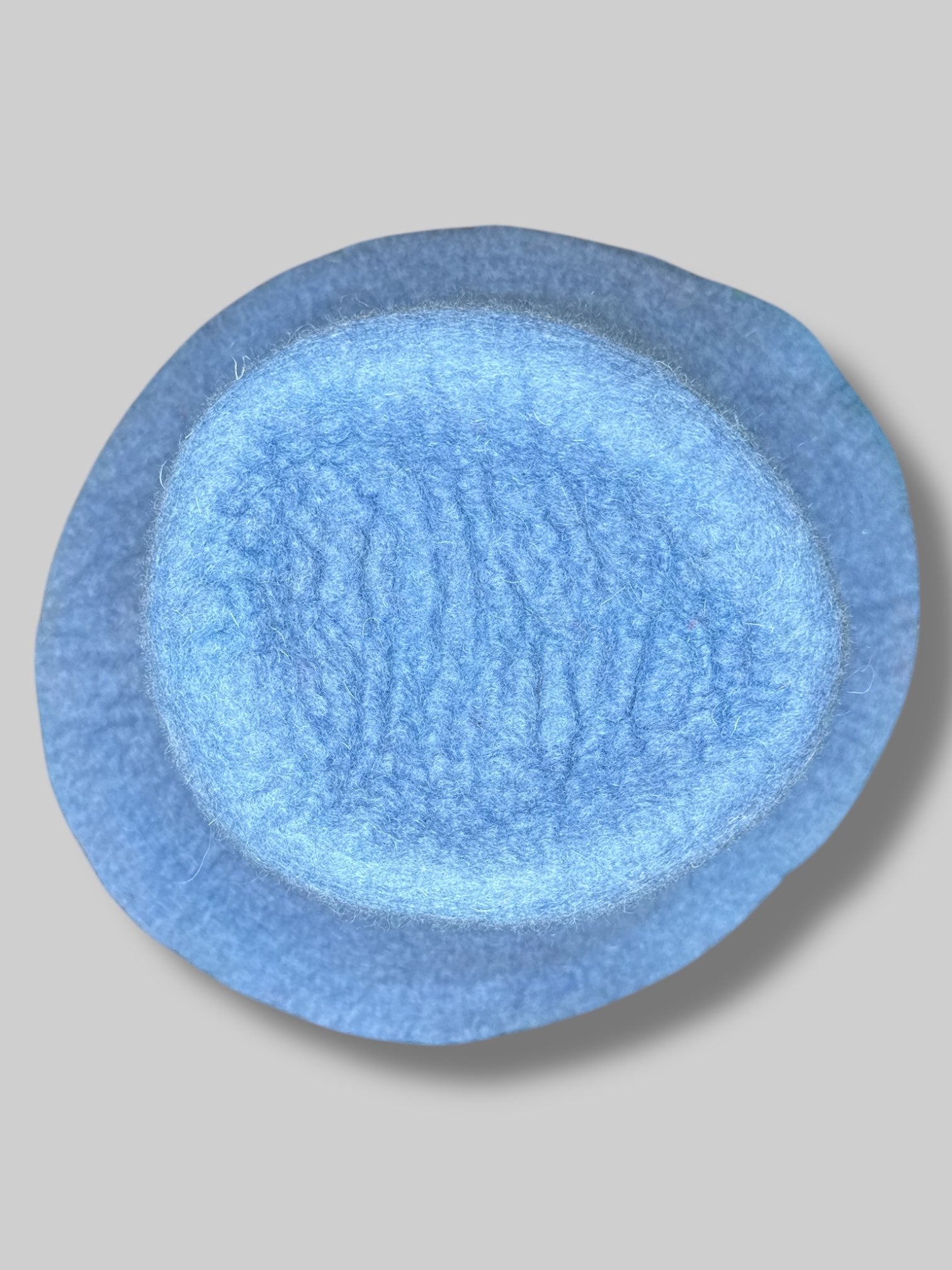 Light blue felt hat with brim