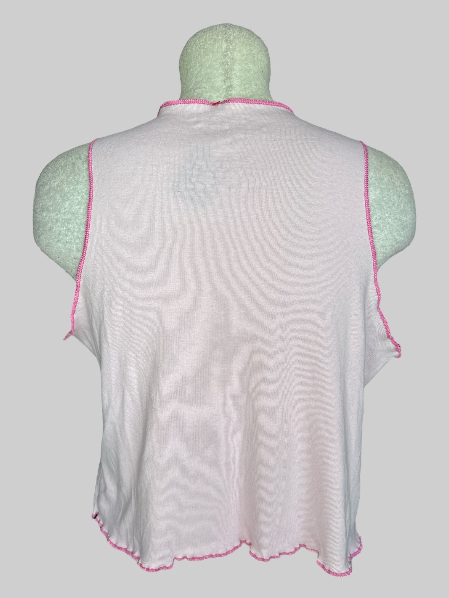 2X Pink sleeveless crop top with “Coca-Cola Miami” flamingo graphic