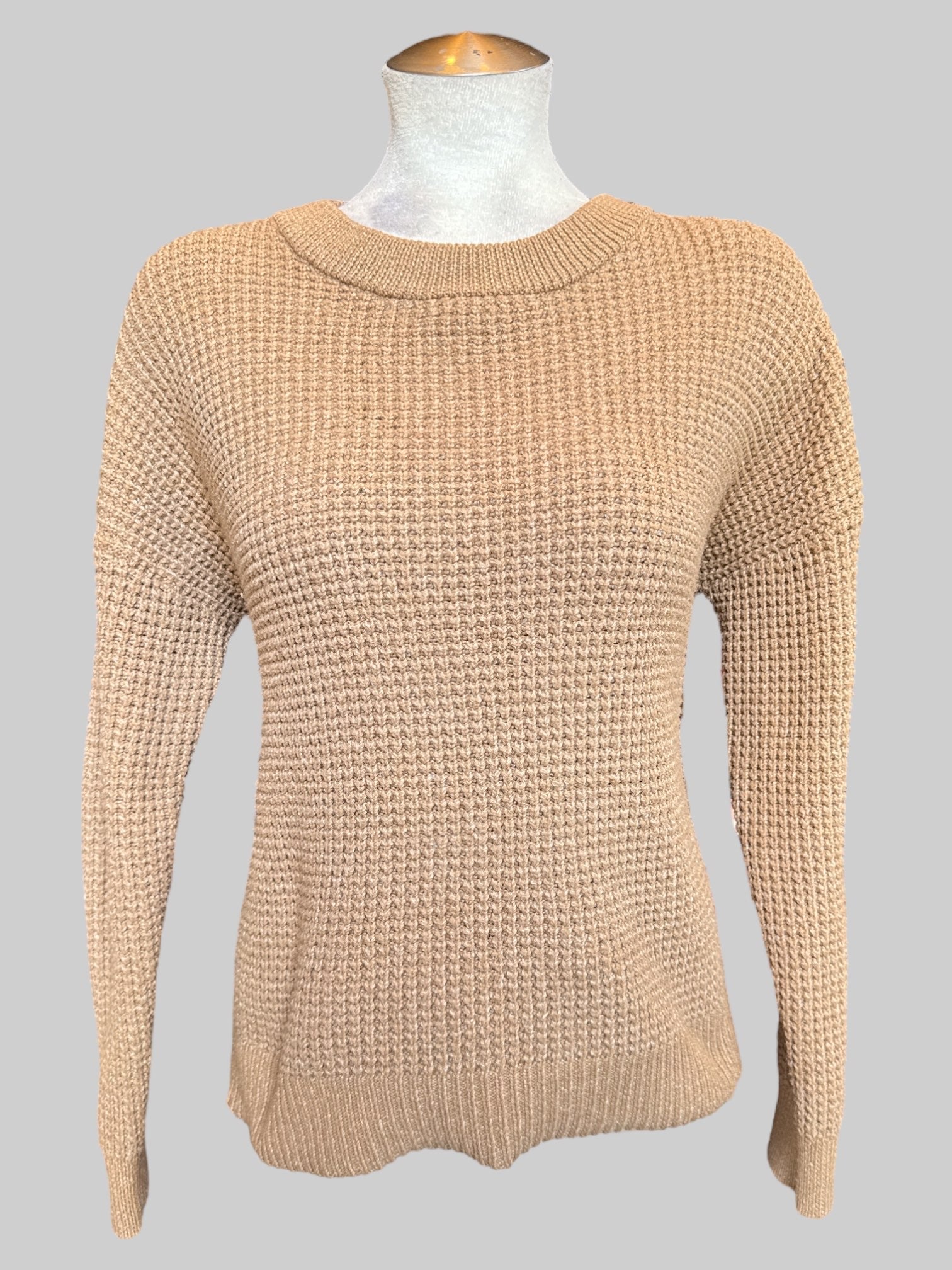 2X Tan knit sweater