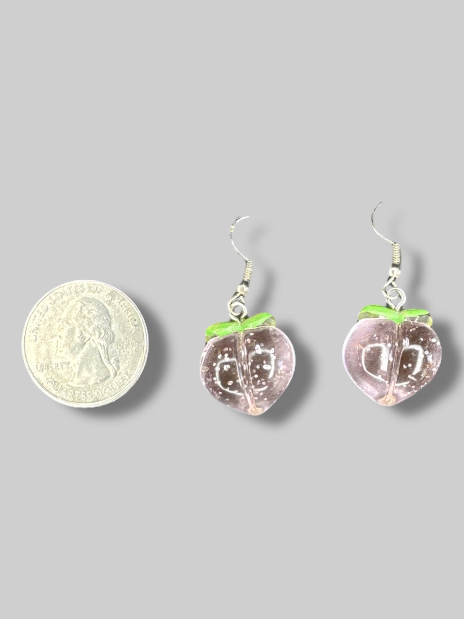 Dangly peach earrings