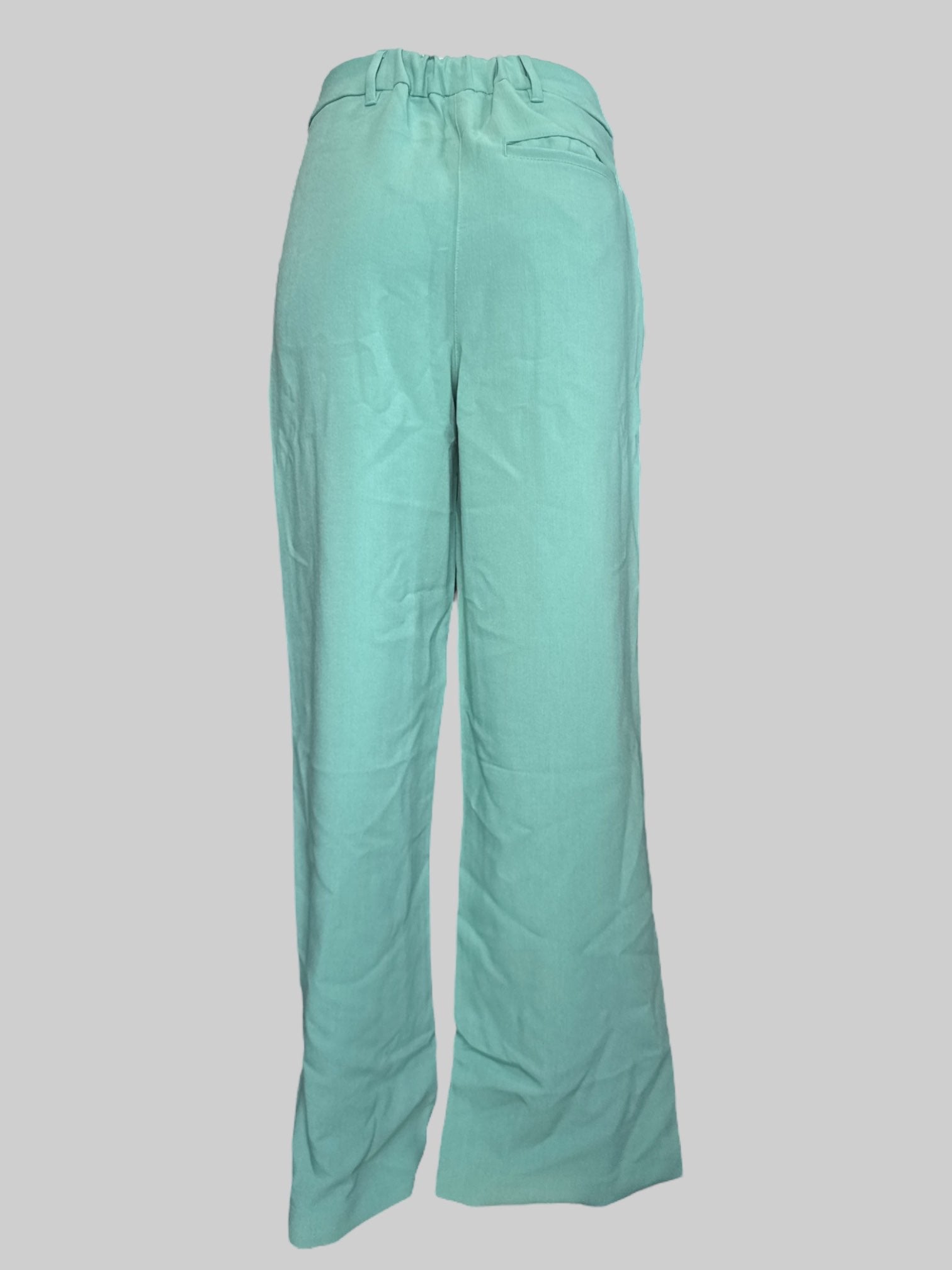M NWT Blue green wide leg trouser pants