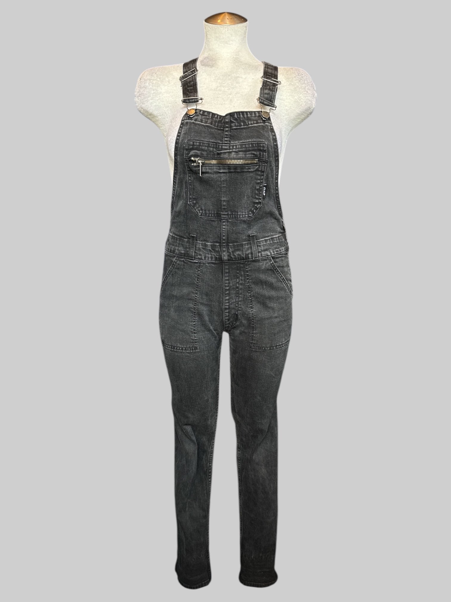 S Black overalls with side zipper