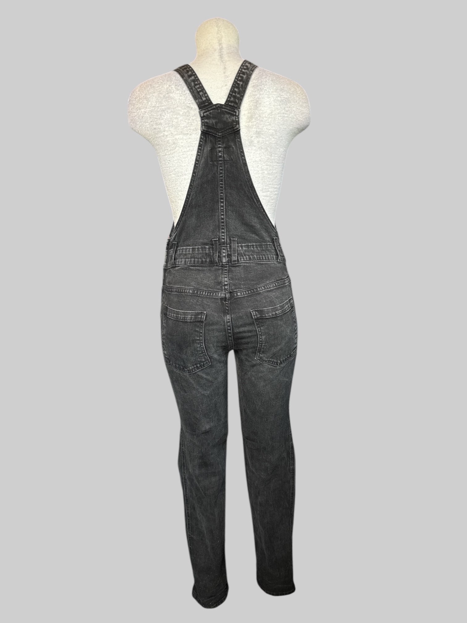 S Black overalls with side zipper