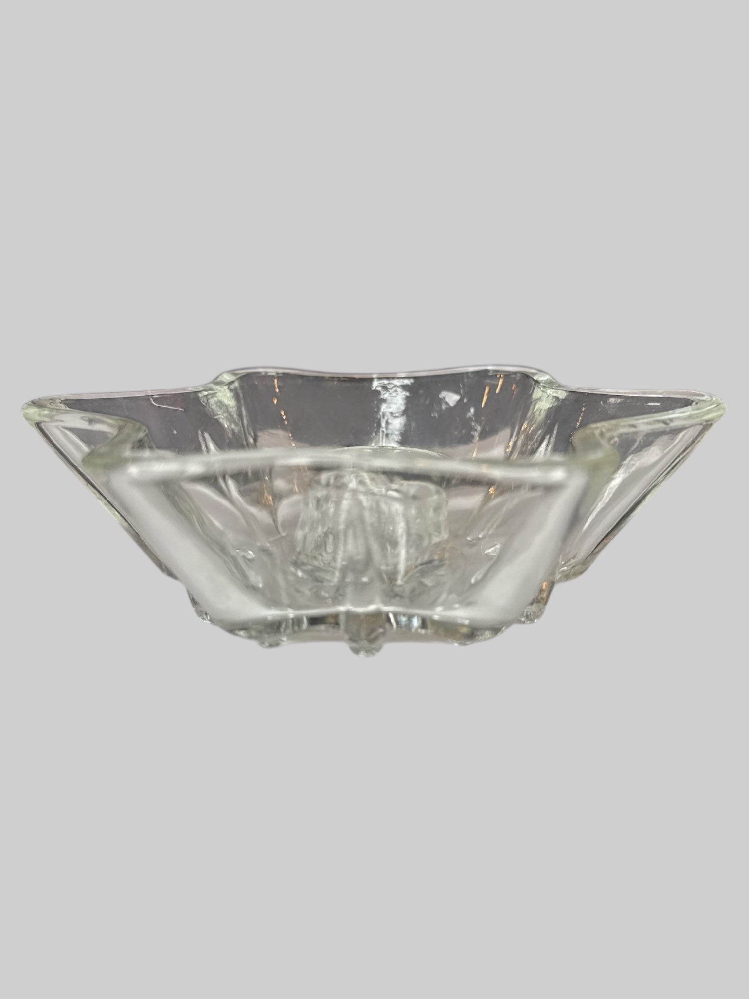 Glass bowl candle holder