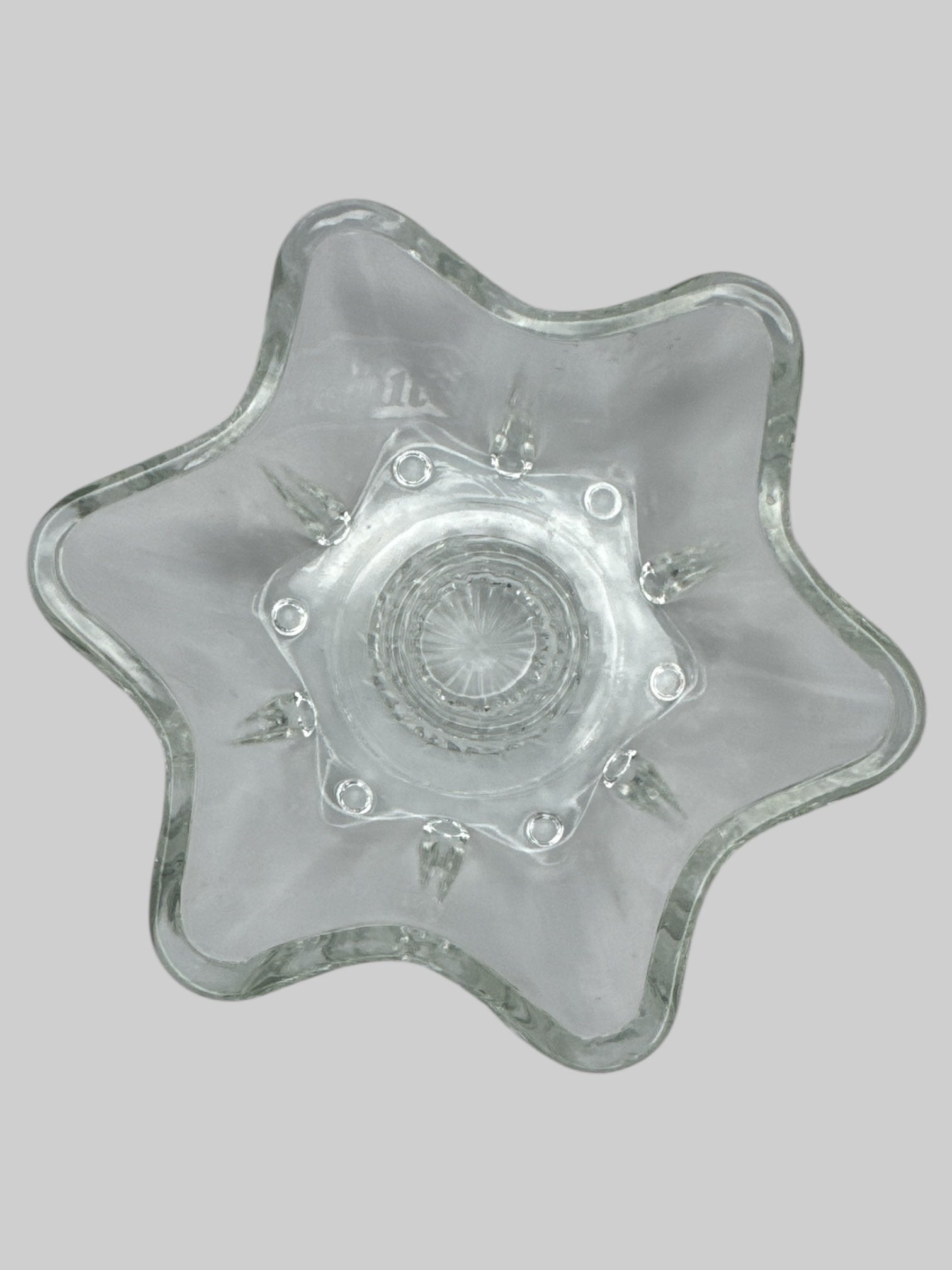 Glass bowl candle holder