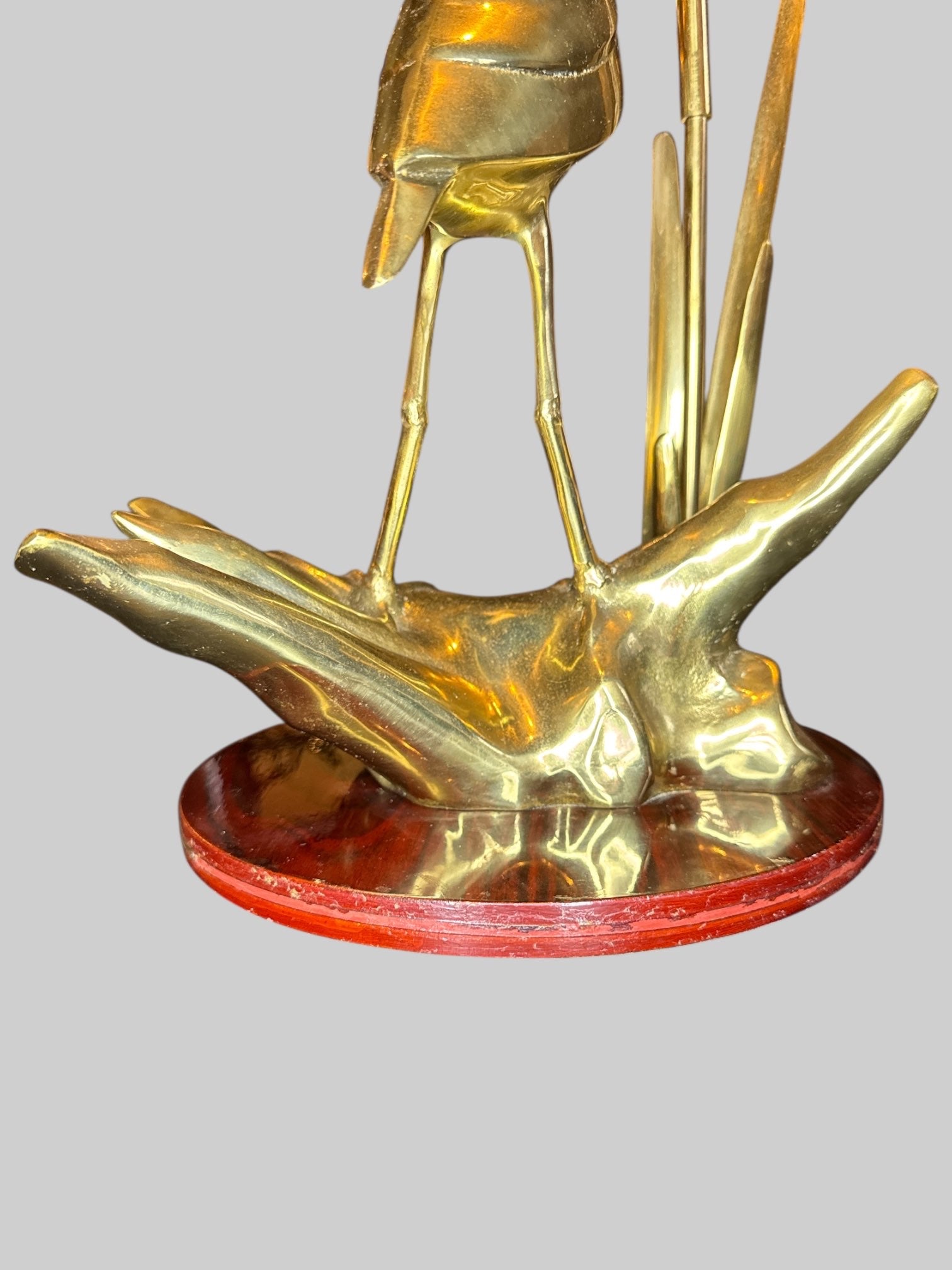 Mid century modern bronze egret statue