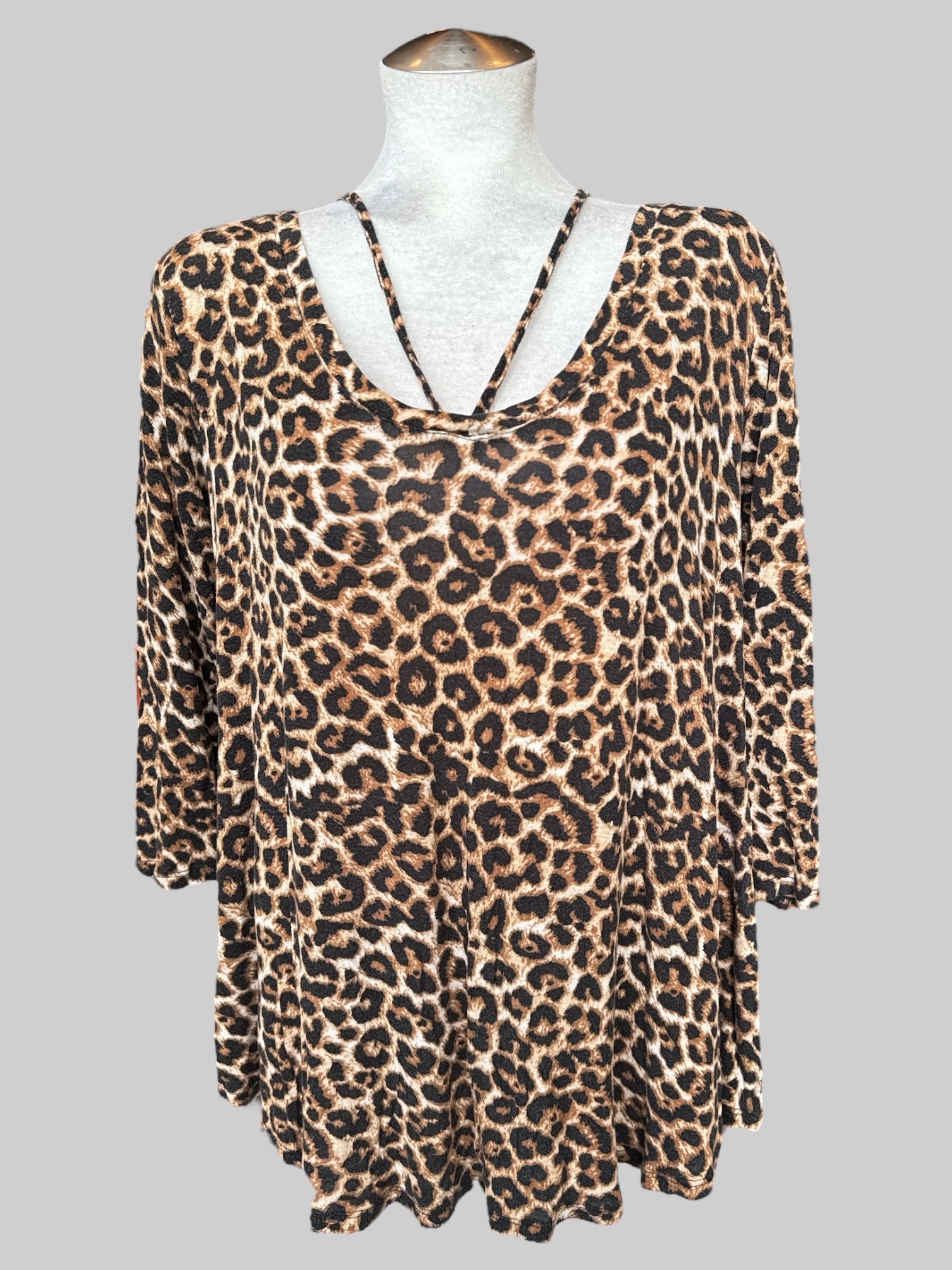 XL Flowy cheetah print top