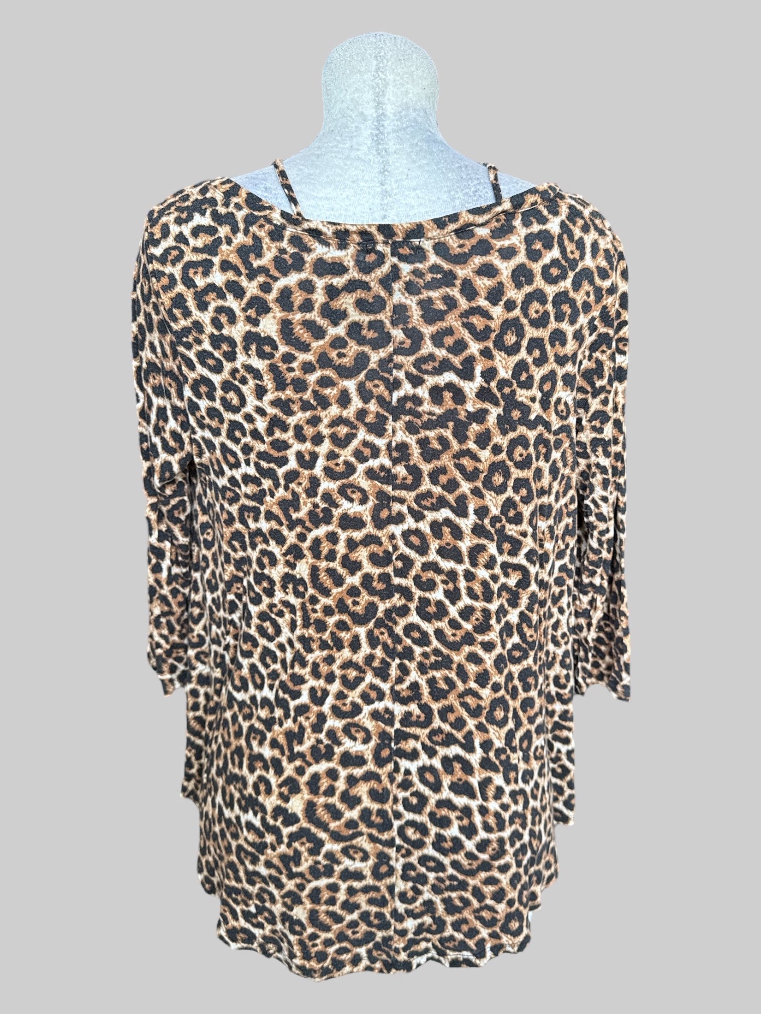 XL Flowy cheetah print top