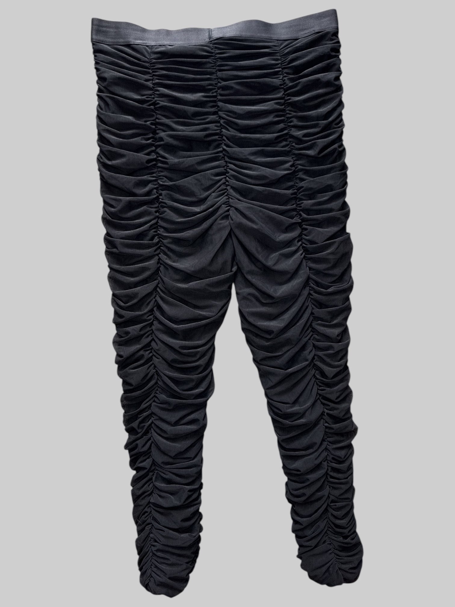 XL NWT Savage x Fenty sport black completely ruched pants