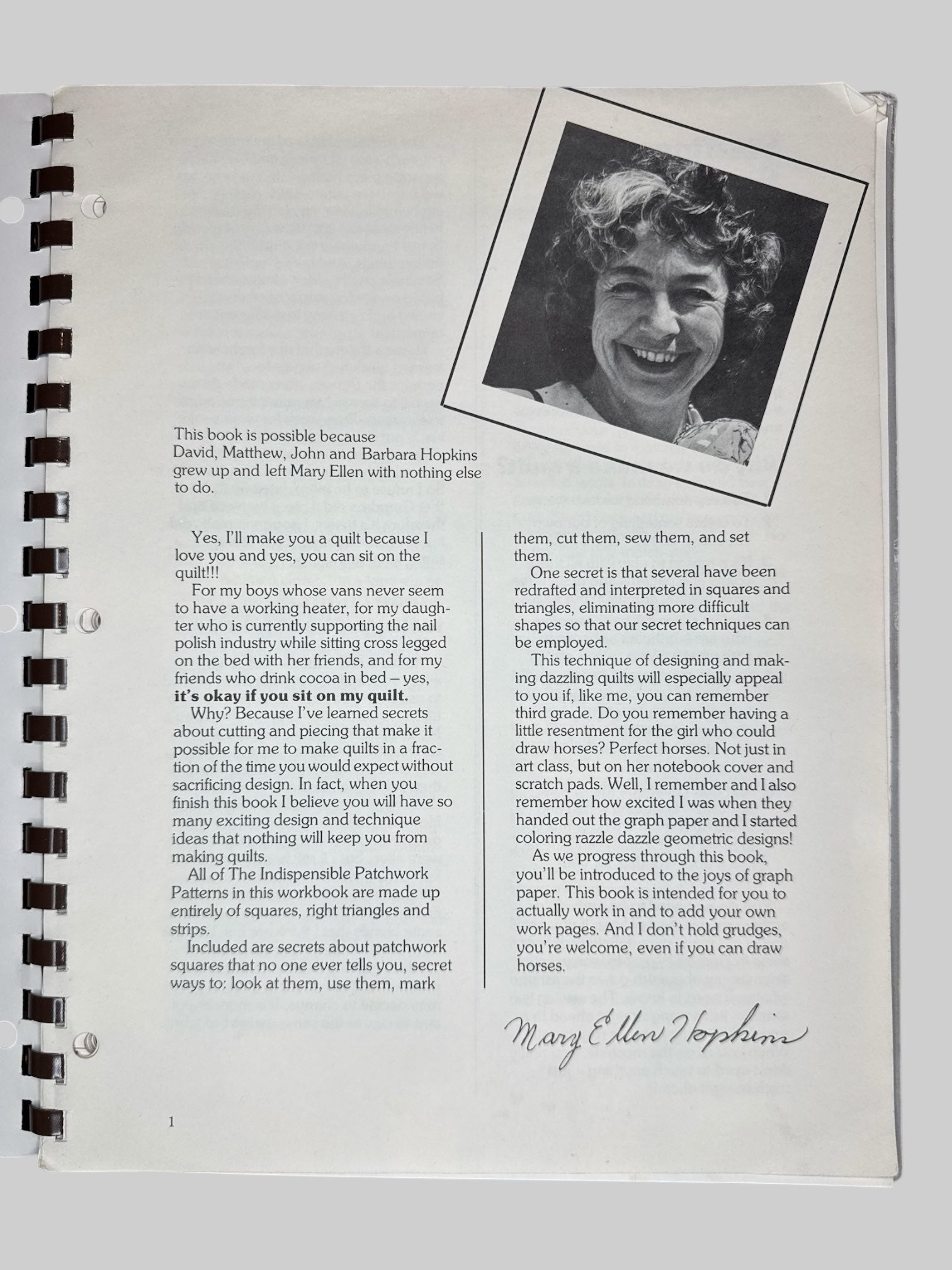 Vintage 1982 “The It’s Okay If You Sit On My Quilt Book”