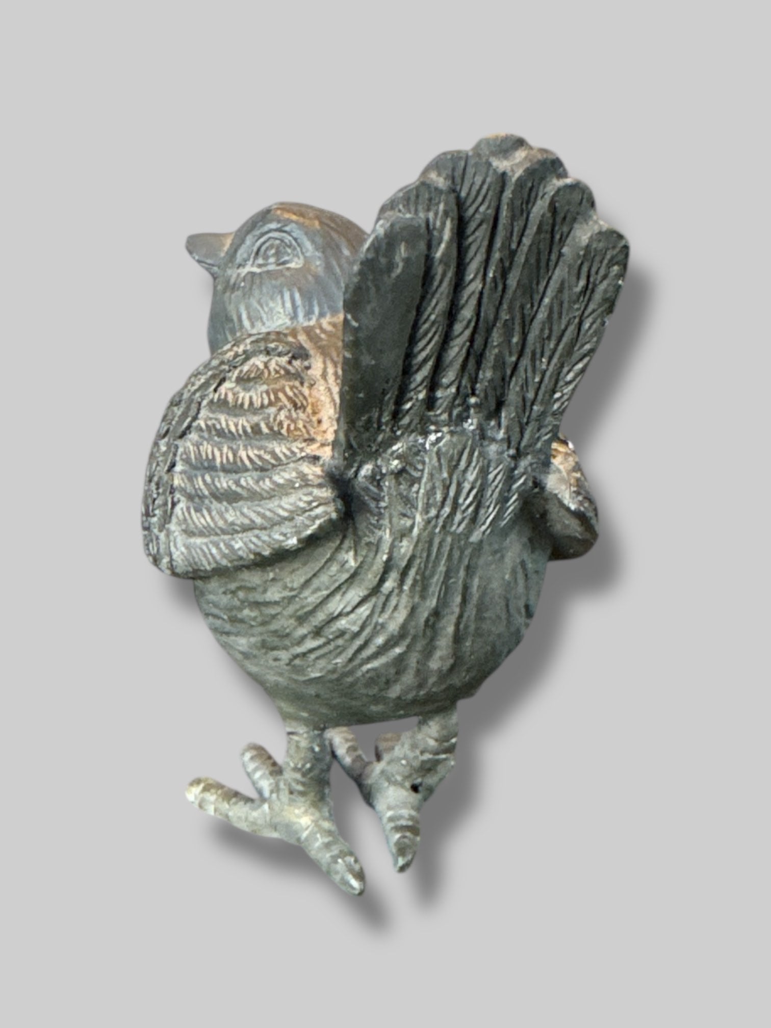 Solid black crow figurine