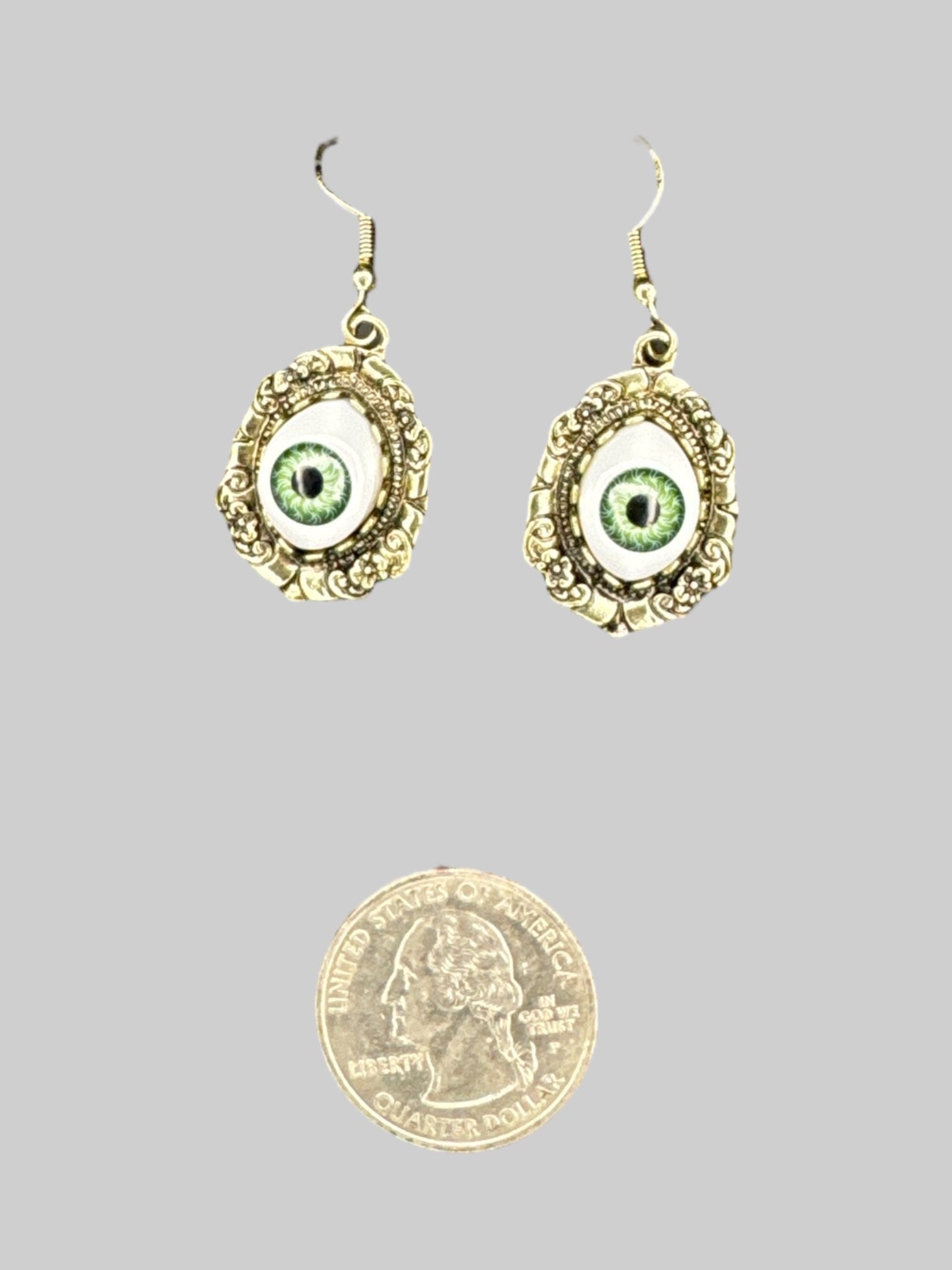 Eyeball dangle earrings