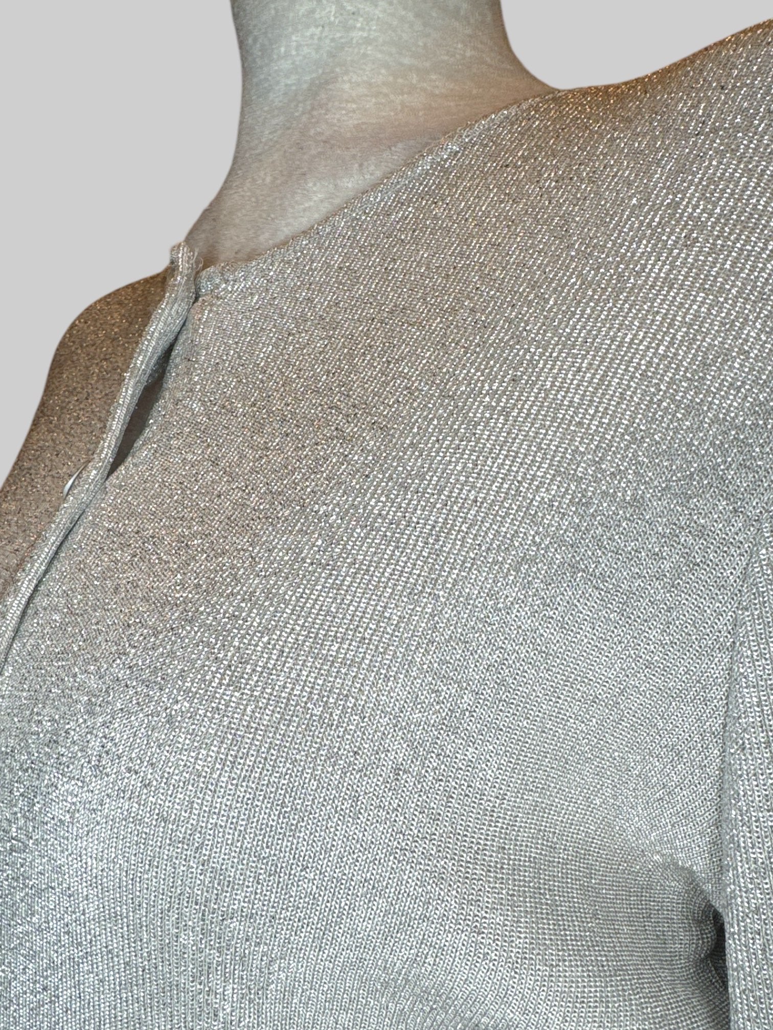 XL Vintage silver metallic button up cardigan